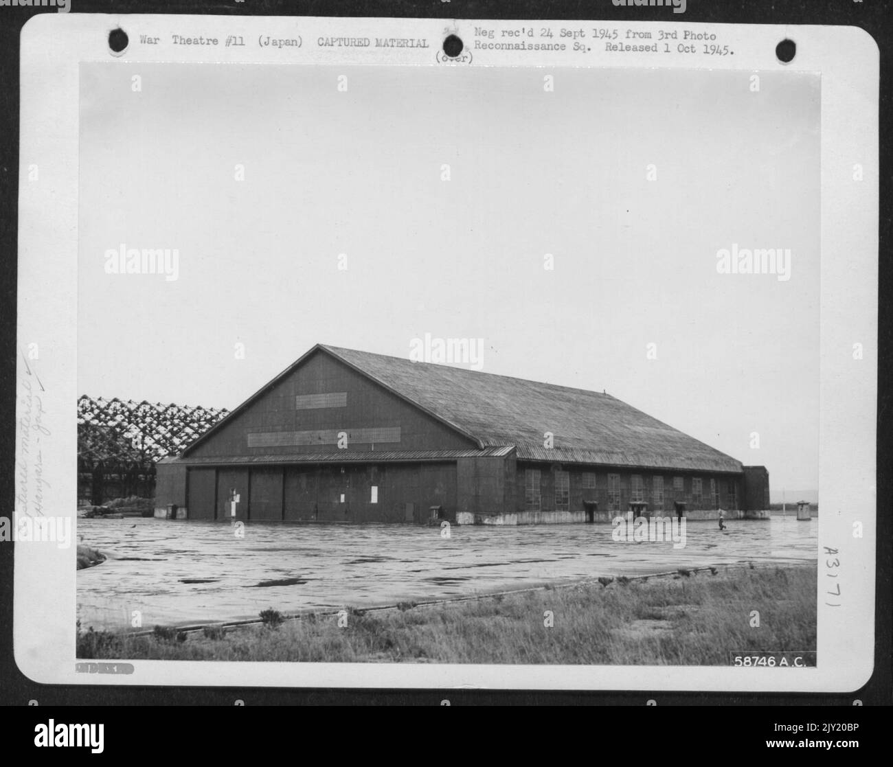 Japaneseanese Hangar At Chitose Airstrip, Japanesean. Stock Photo