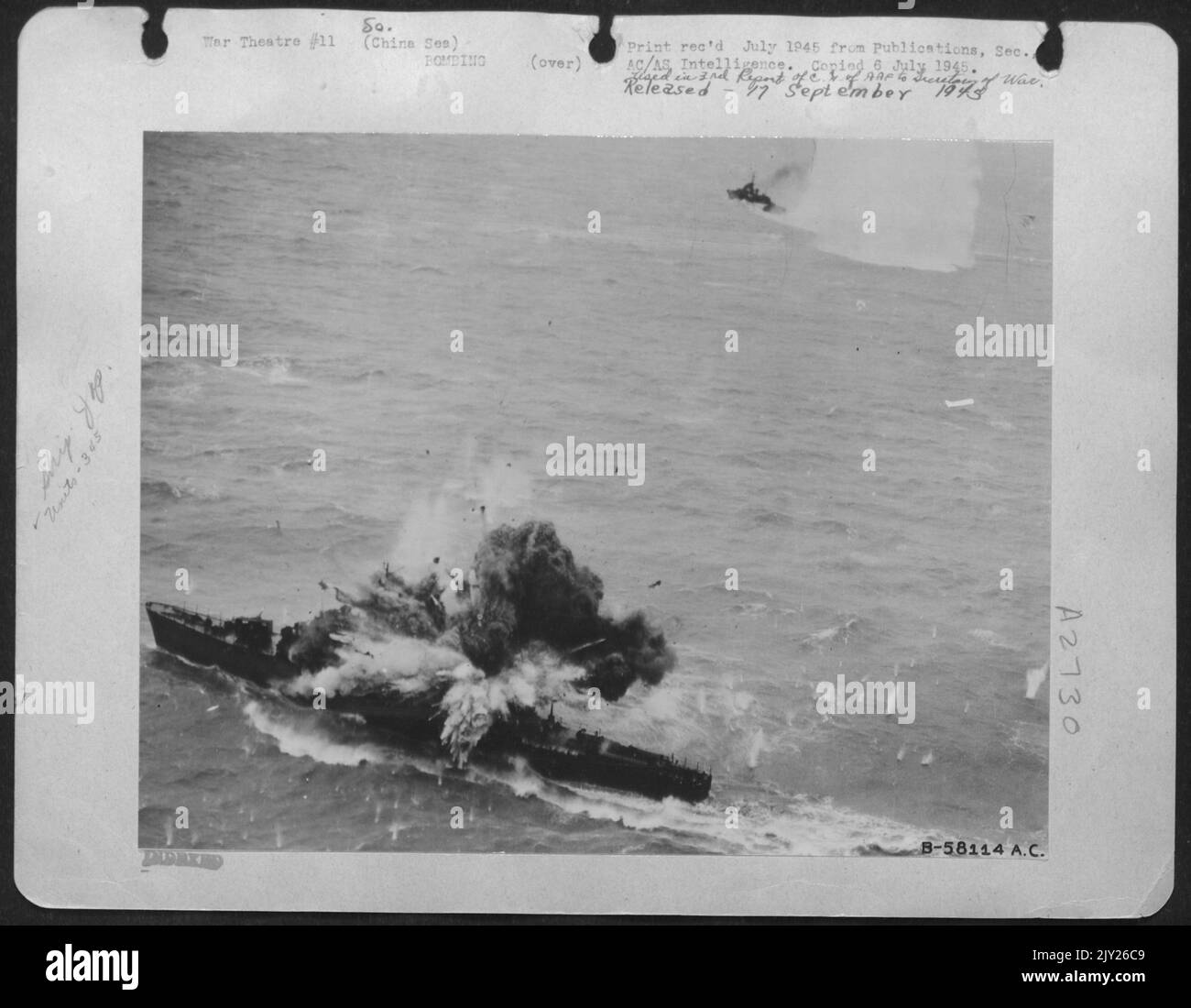 A Violent Explosion Staggers Japaneseanese Destroyer Escort Frigate