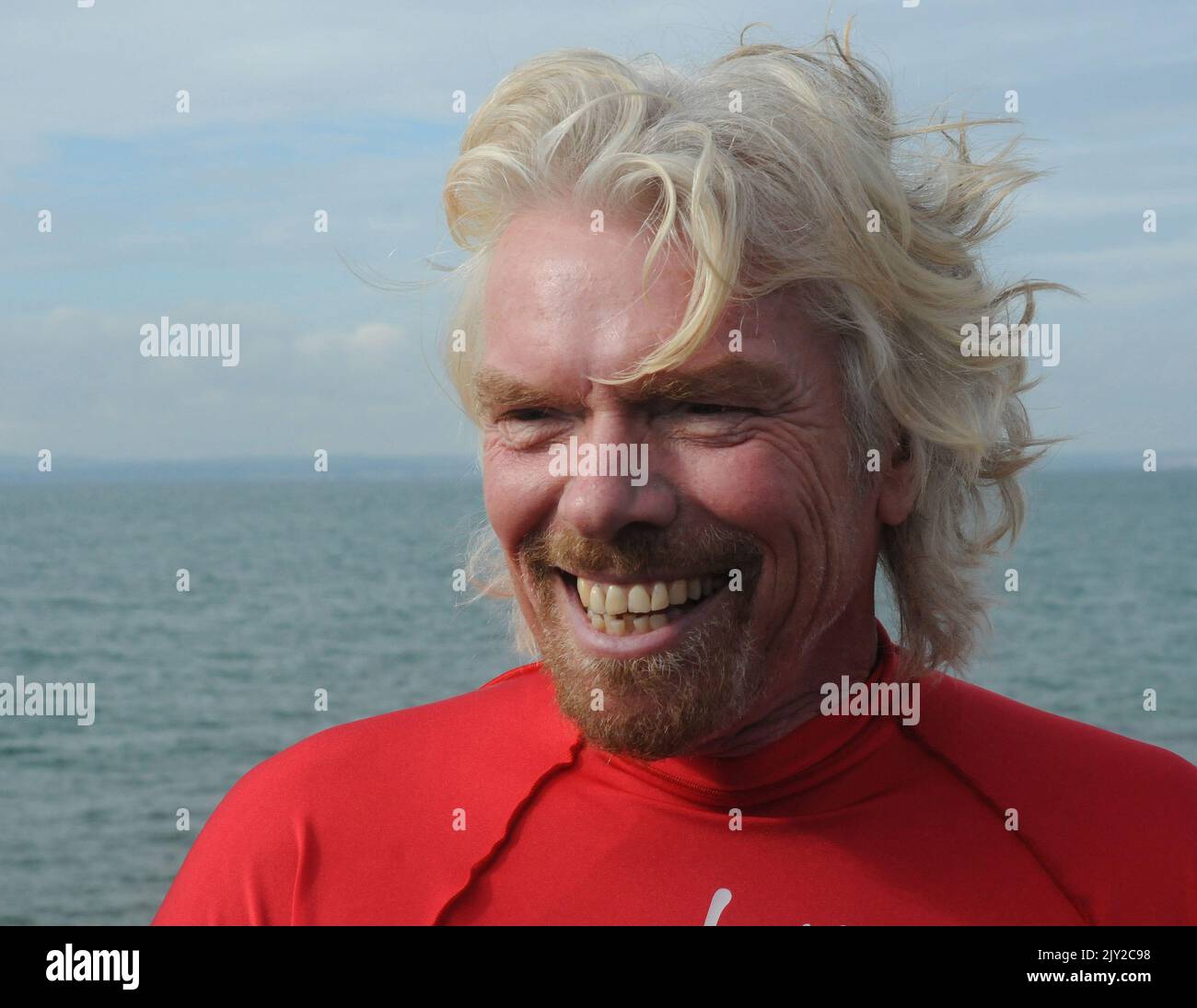 15/09/2013 VIRGIN BOSS RICHARD BRANSON SETS OUT FROM HAYLING , HANTS ON