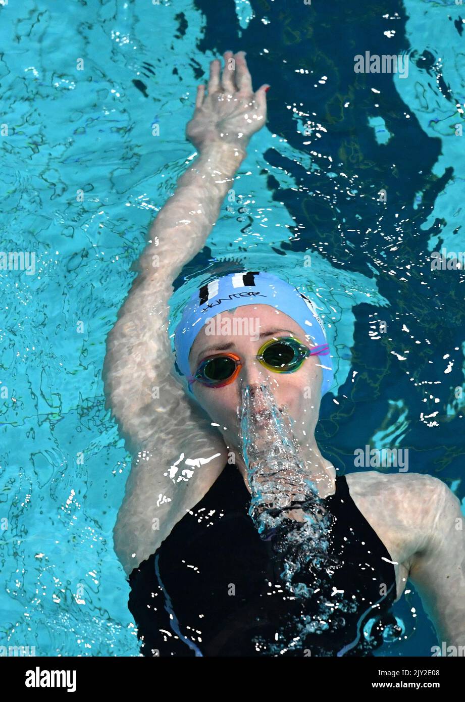 Australian swimmer Meg Bailey in action during the heats of the women's