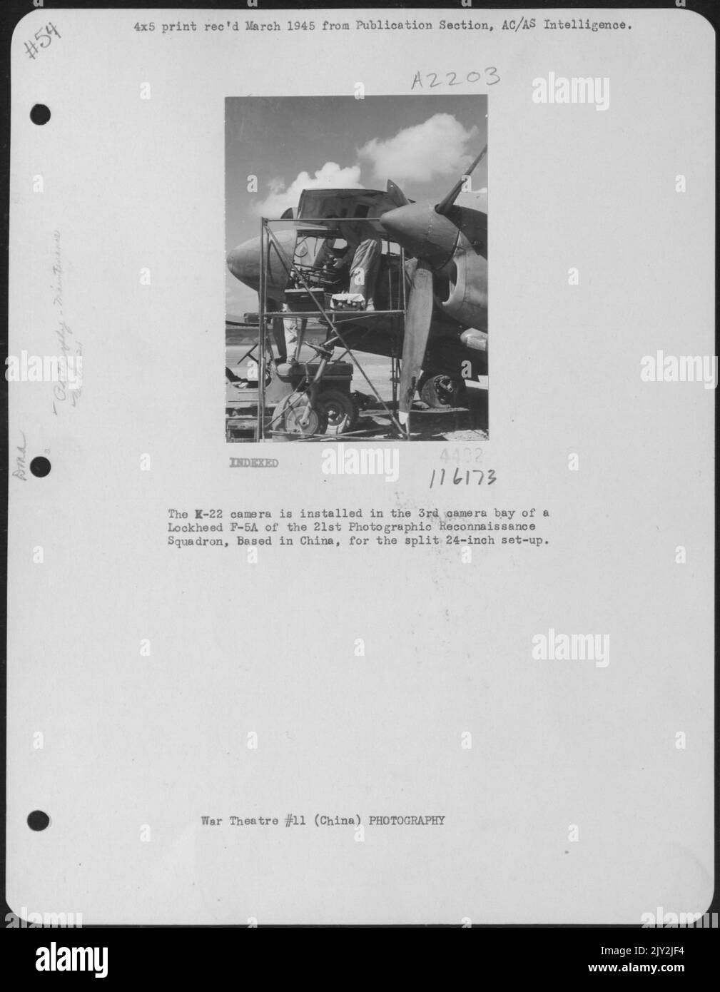 The K22 Camera Is Installed In The 3Rd Camera Bay Of A Lockheed F5A
