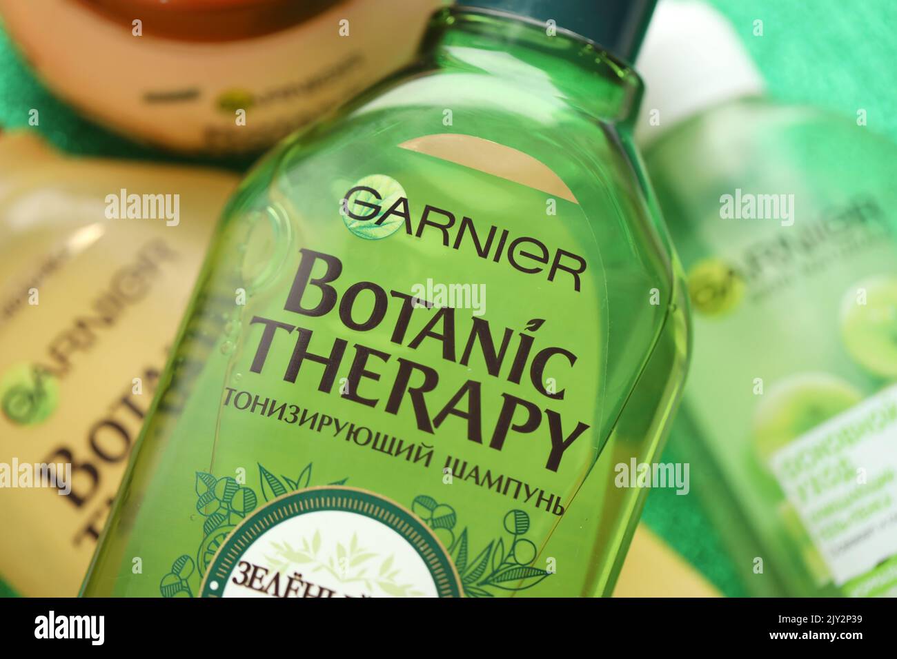 TERNOPIL, UKRAINE SEPTEMBER 2, 2022 Bottle of Garnier Botanic Therapy