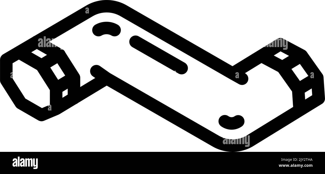 hex key assembly furniture line icon vector illustration Stock Vector