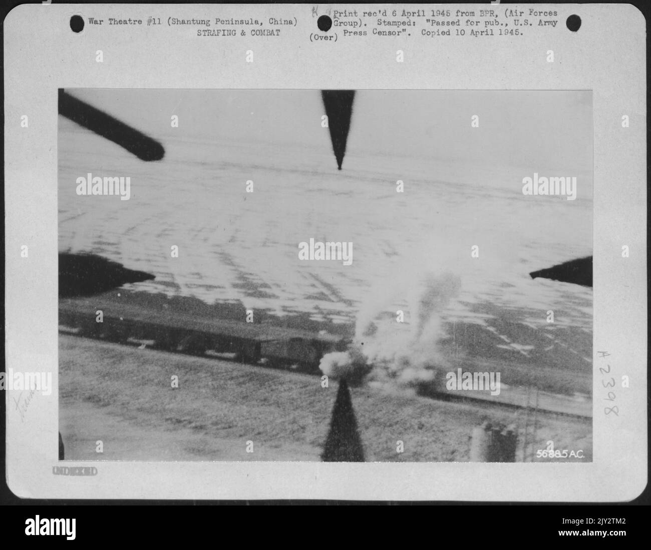 Moving locomotives are not easy targets, but this photograph, taken