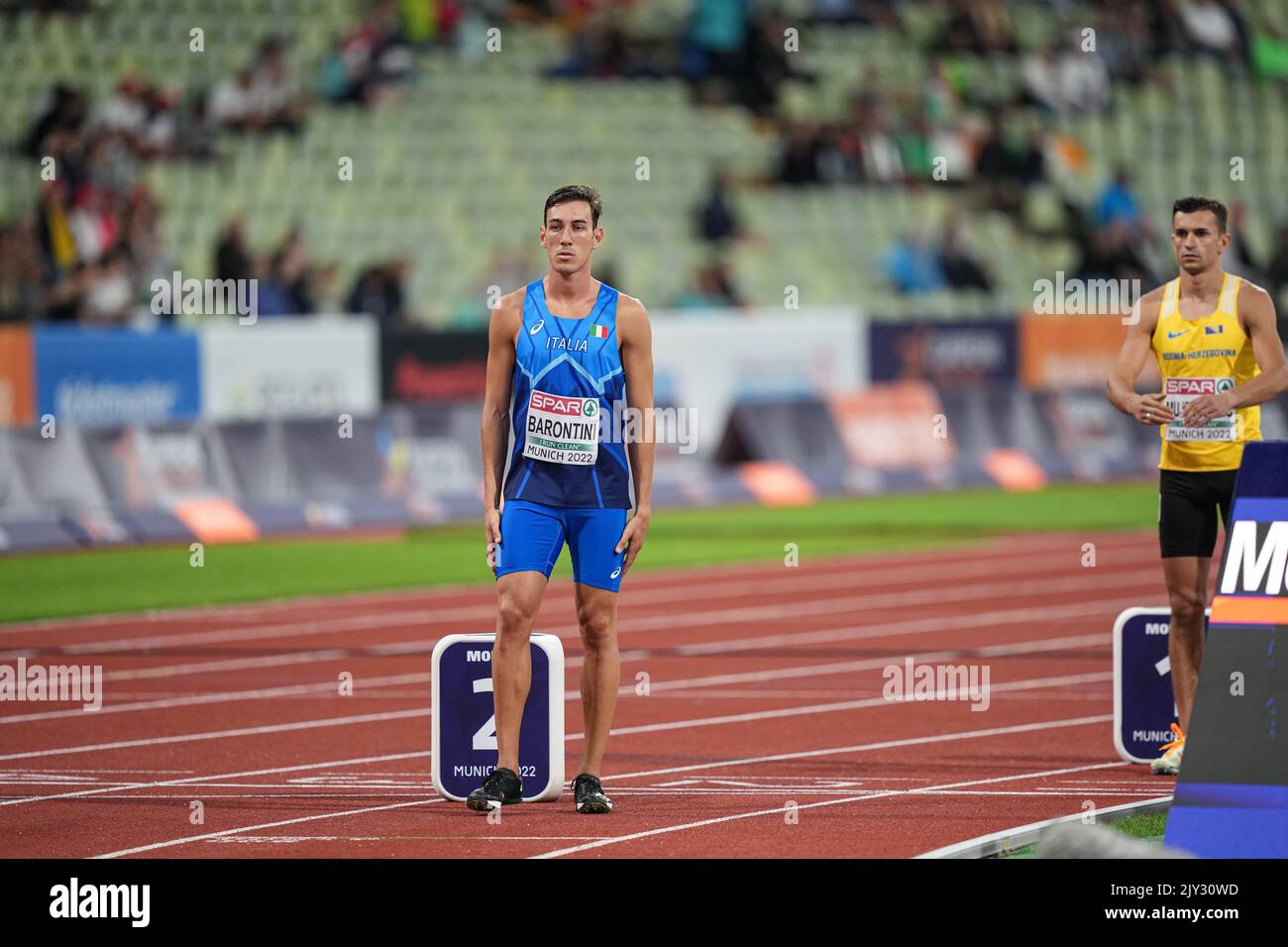 Simone Barontini participating in the 800 meters of the European