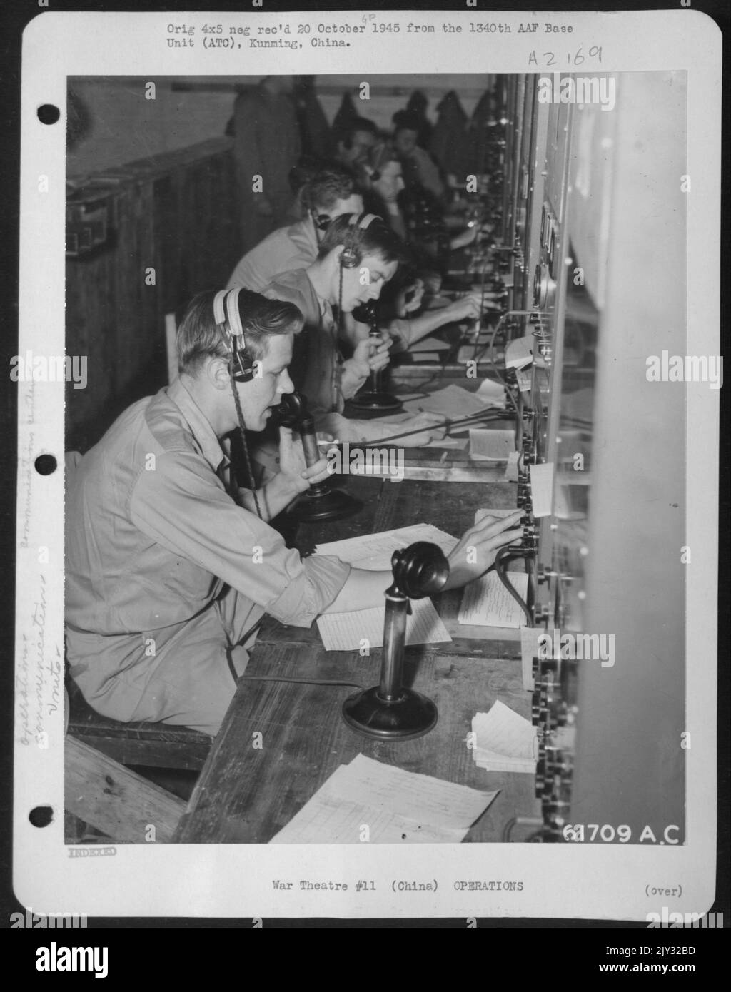 Telephone Exchange, 1340Th Aaf Base Unit, Kunming Army Air Base, China