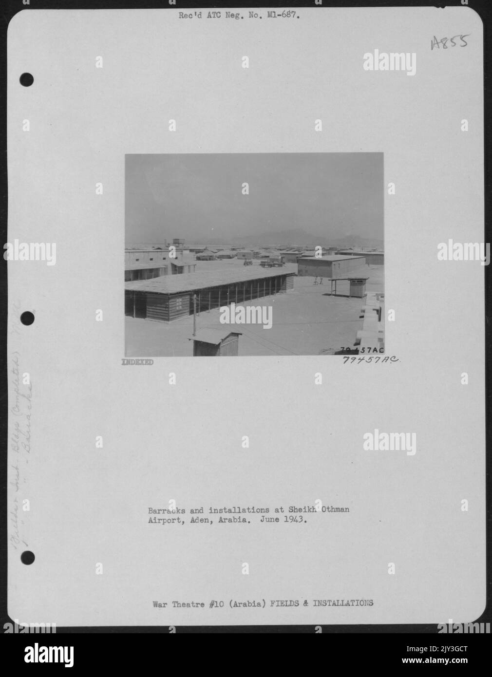 Barracks And Installations At Sheikh Othman Airport, Aden, Arabia. June 1943. Stock Photo
