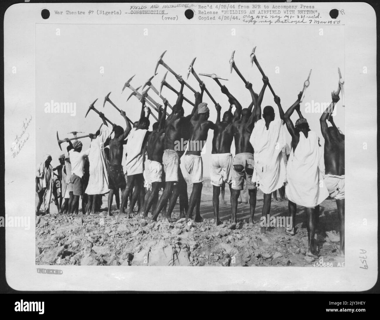 These natives of Nigeria, Africa, are building a U.S. AAF base for the