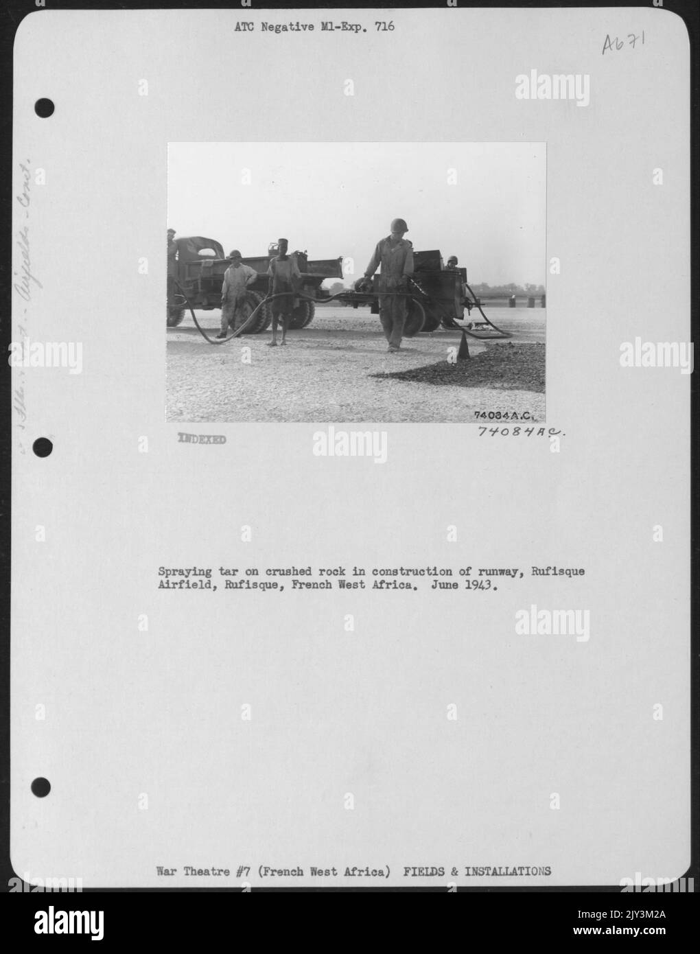 Spraying Tar On Crushed Rock In Construction Of Runway, Rufisque ...