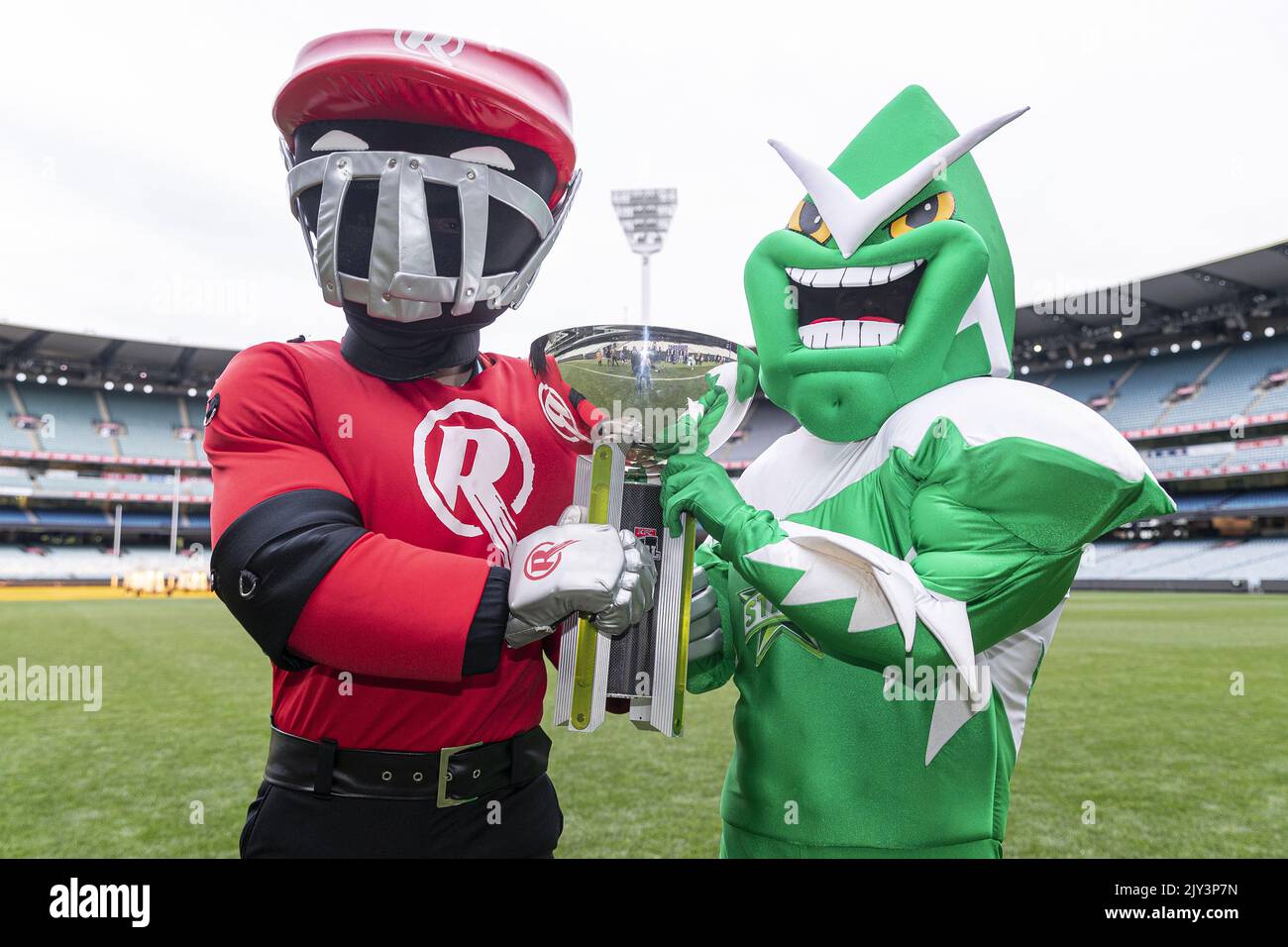 Melbourne Renegades And Melbourne Stars Mascots During A BBL Fixture ...