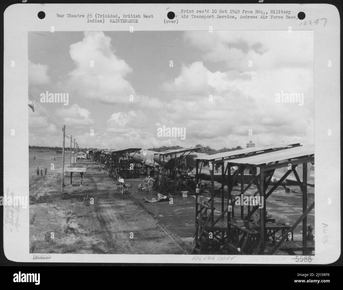 Floodlights Turn Night Into Day On The Maintenance Line At Waller Field