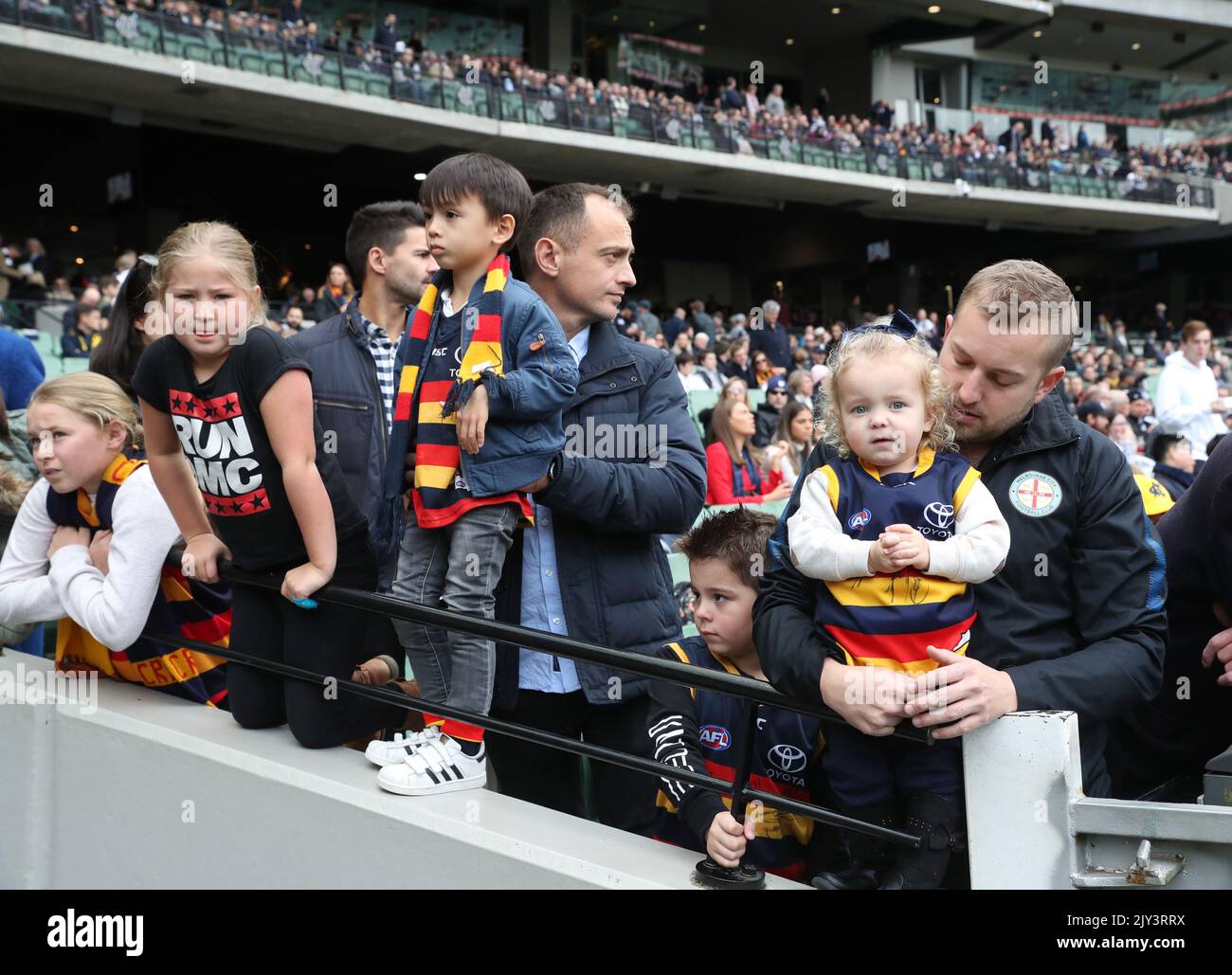 Adelaide Crows fans before the Round 19 AFL match between the Carlton ...
