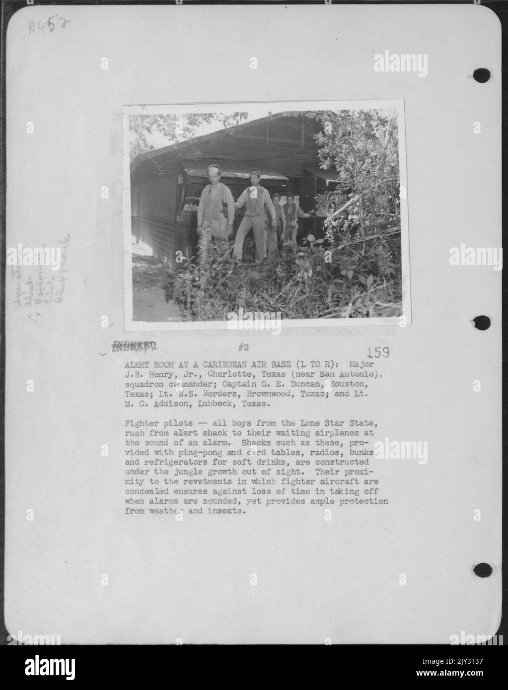 Alert Room At A Caribbean Air Base (L To R): Major J.B. Henry, Jr