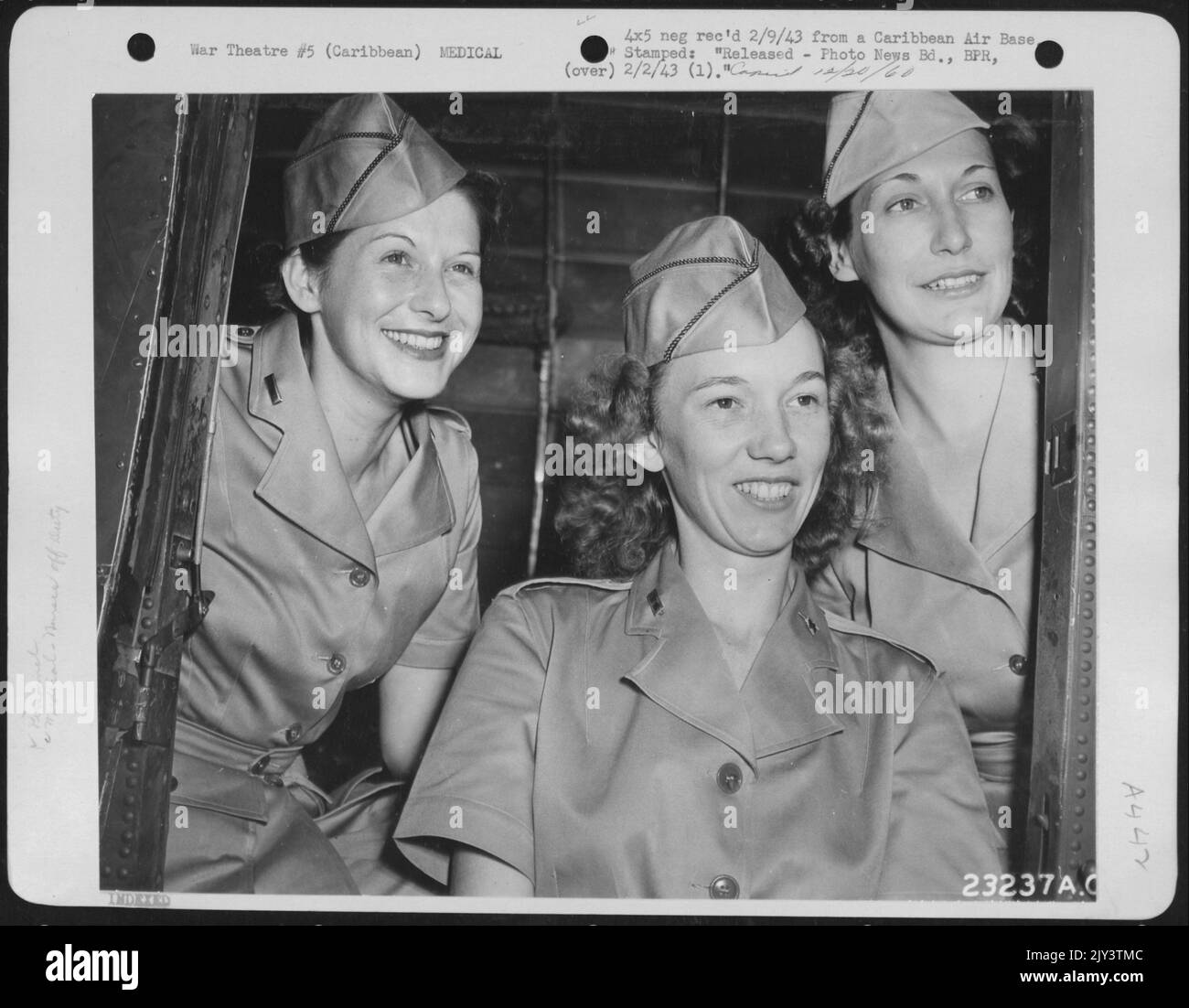 Air Base in the Caribbean. Nurse Lt. Myrtle Miller, Lansing, Mich