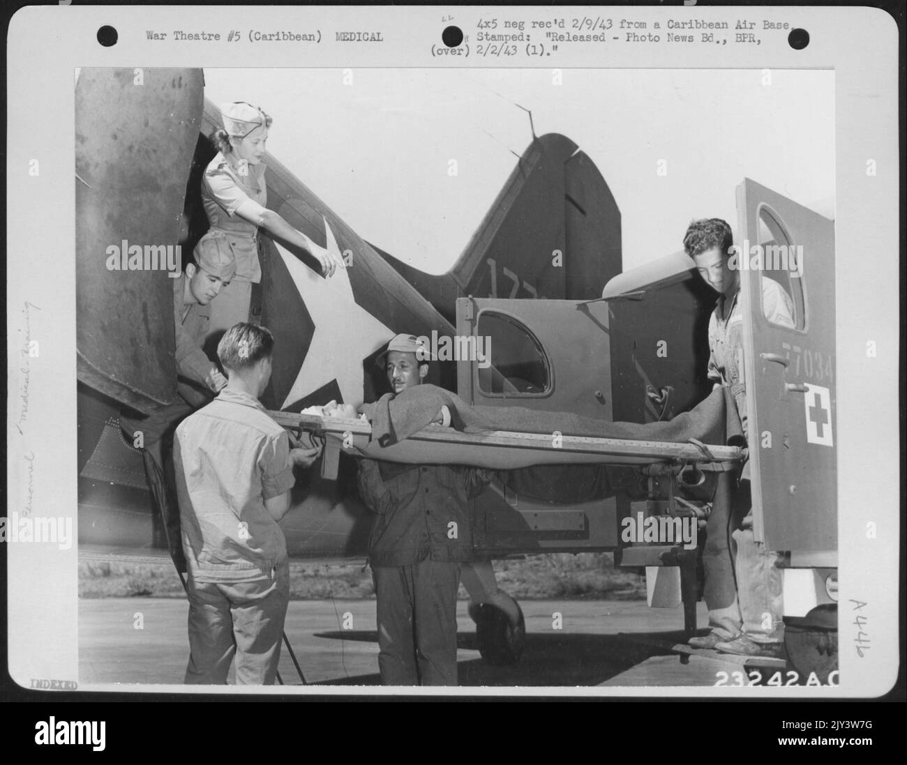 Method of Evacuating Wounded in the Caribbean. Pvt. Daniel Sullivan, N