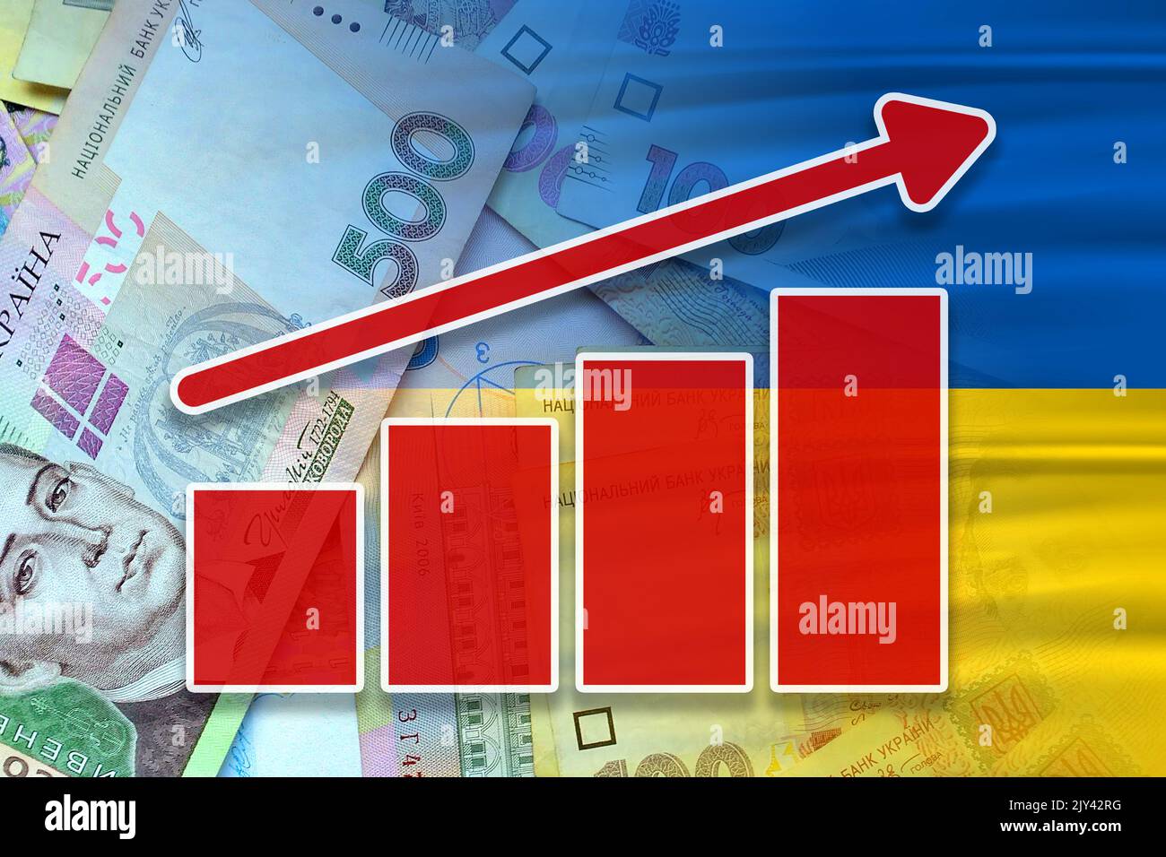 Economy Graph Rising Arrow Cash Hryvnia Banknotes And Ukraine Flag download-free-picture-ukrainian-dollars-on-cc-by-license-free-image