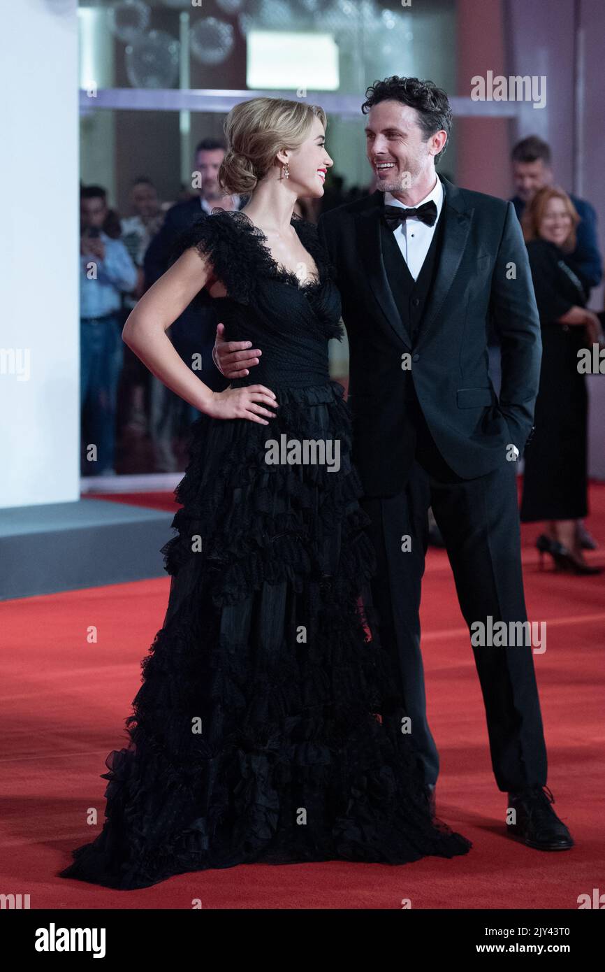 Caylee Cowan, Casey Affleck attending the party of the movie Elvis during  the 75th Cannes Film Festival in Cannes, France on May 25, 2022. Photo by  Julien Reynaud/APS-Medias/ABACAPRESSS.COM Stock Photo - Alamy