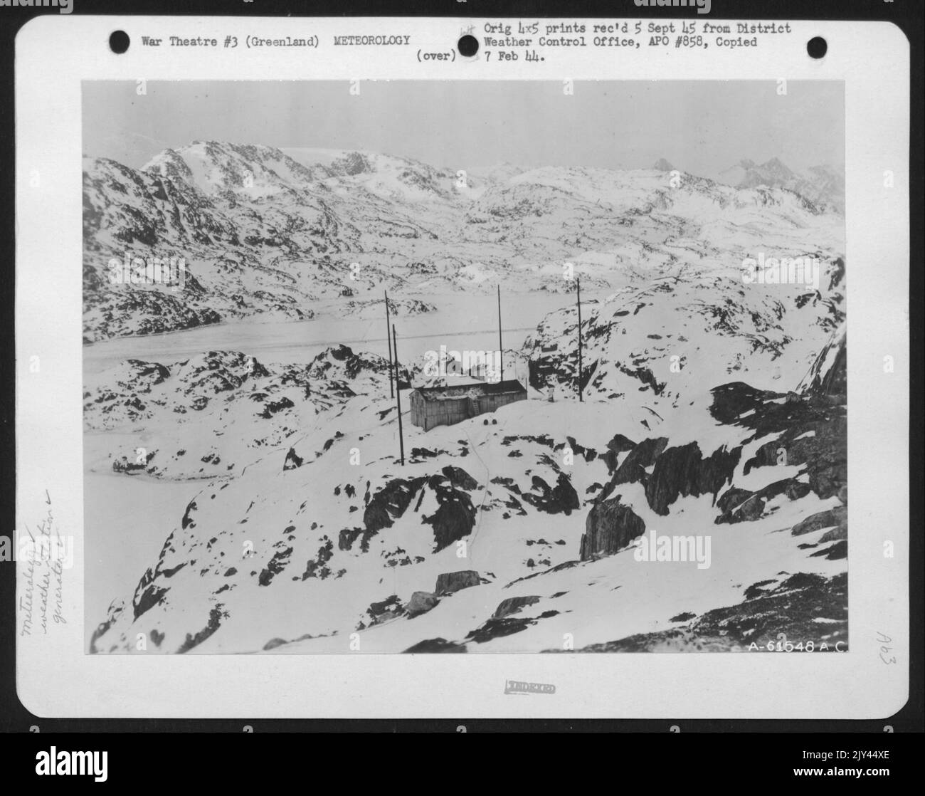 Weather Station At Skjoldungen, Greenland. Pibal Shelter And Hydrogen