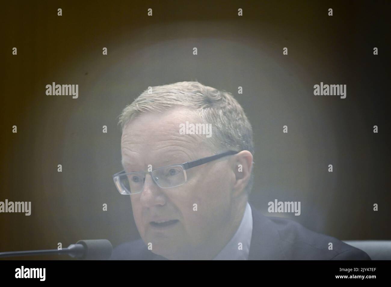 Governor of the Australian Reserve Bank (RBA) Philip Lowe speaks during a hearing of the House