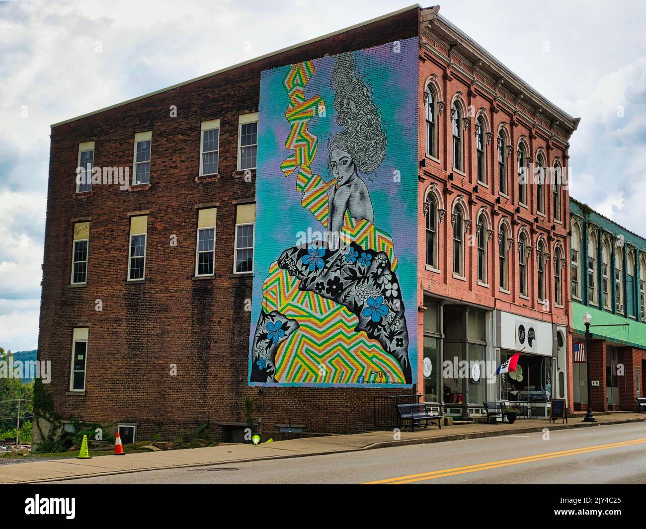 art mural in downtown Grafton WV USA Stock Photo Alamy