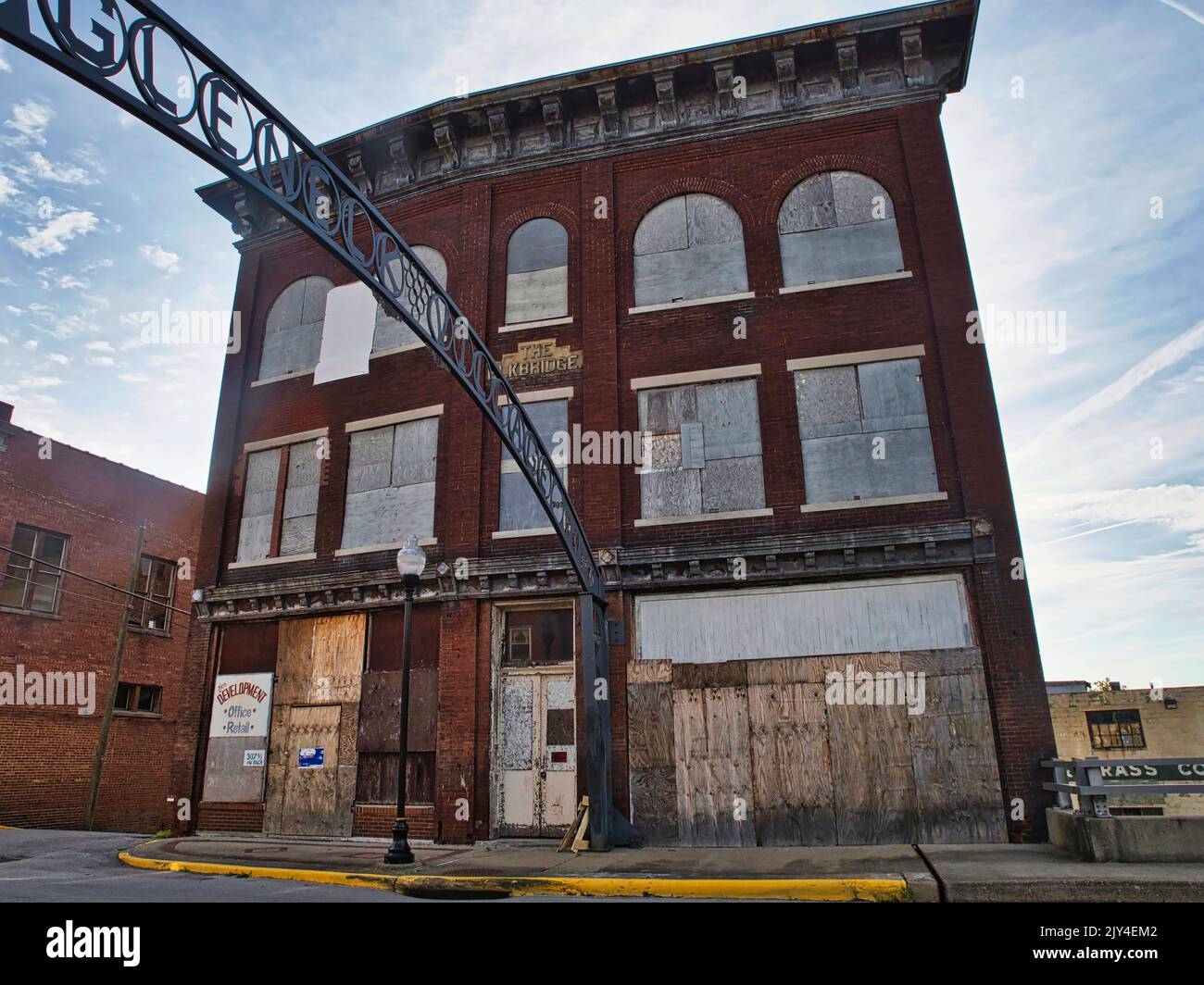 abandoned building in Clarksburg,  Harrison County, West Virginia, United States Stock Photo
