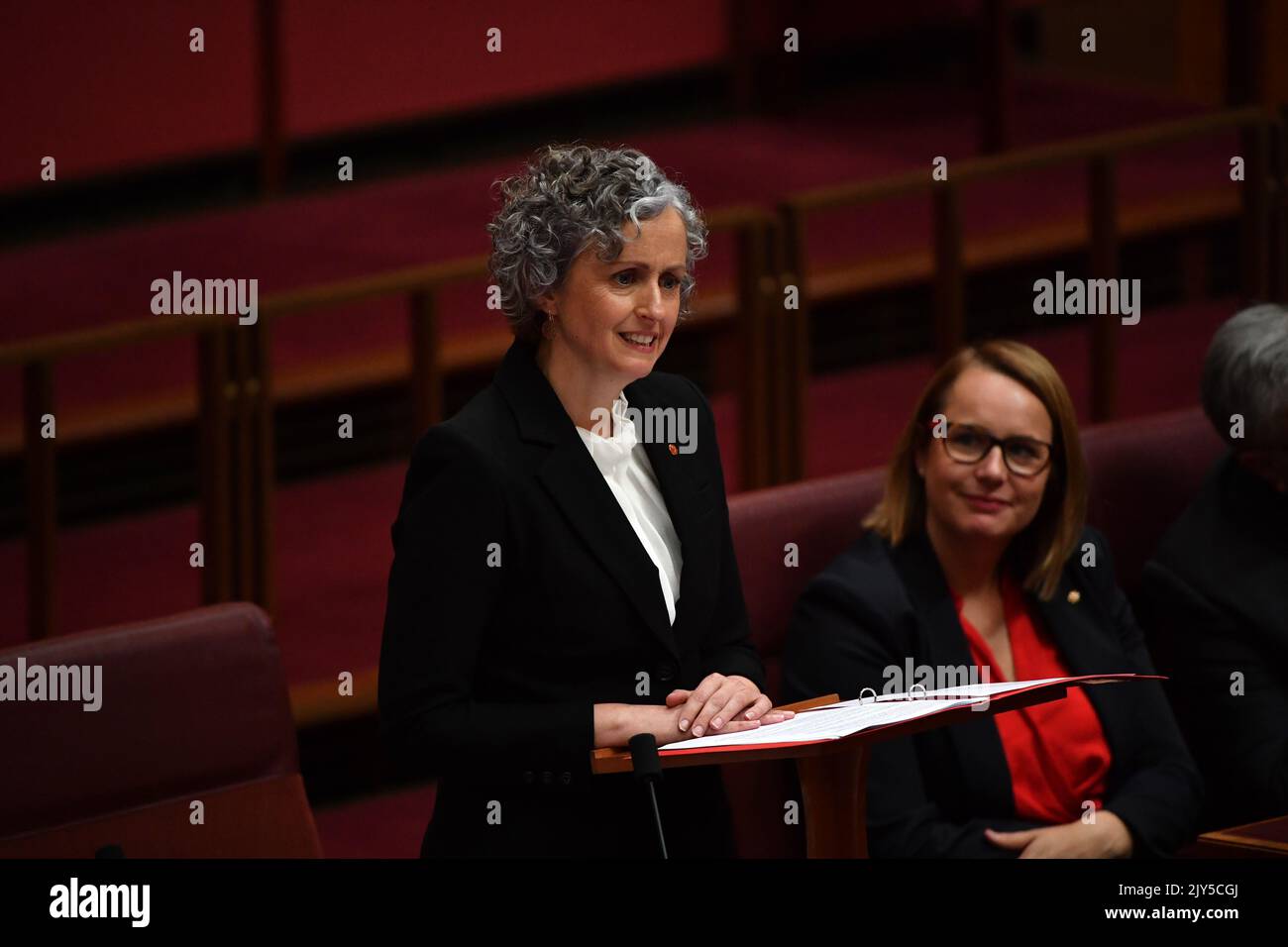 Labor Senator Jess Walsh makes her first speech in the Senate chamber ...