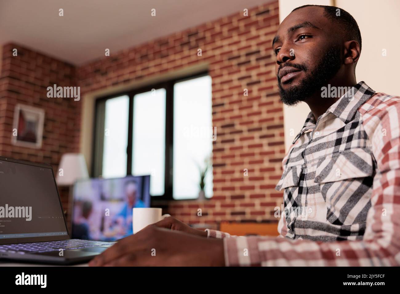 Programmer writing program code and html data base on new user ...