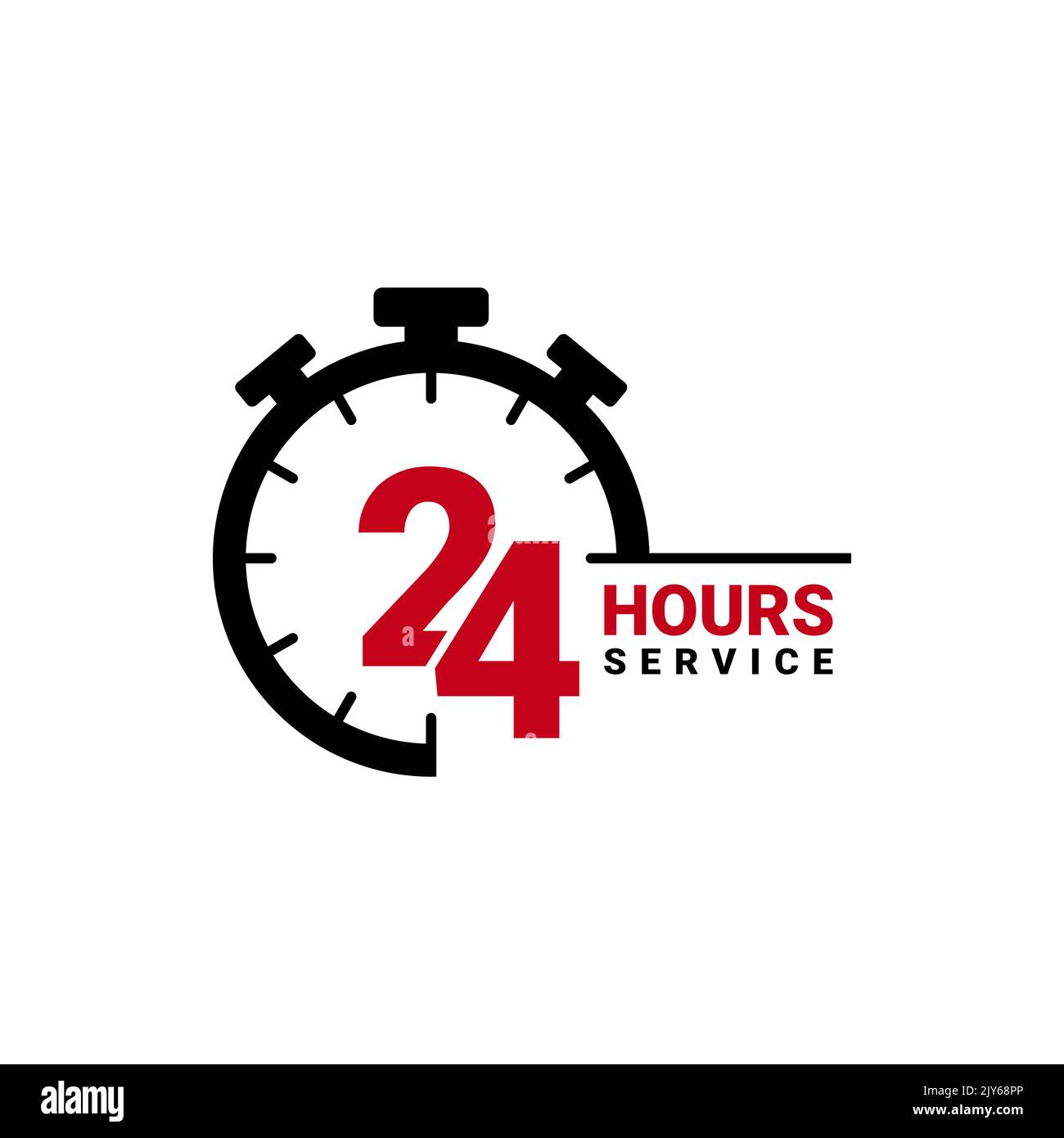 Twenty Four Hour Service Vector Icon For Your Business Logo Element Illustration Emblem Label