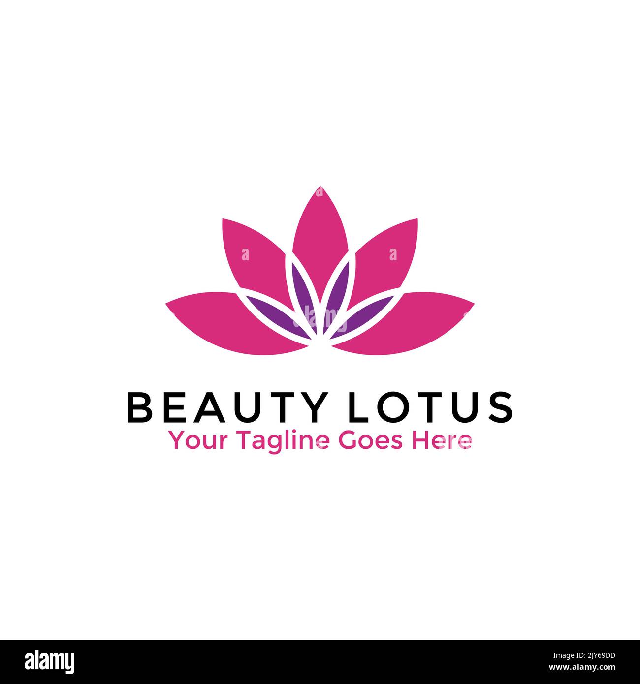 Beauty Lotus Flower Logo Design Template. Vector illustration Stock ...