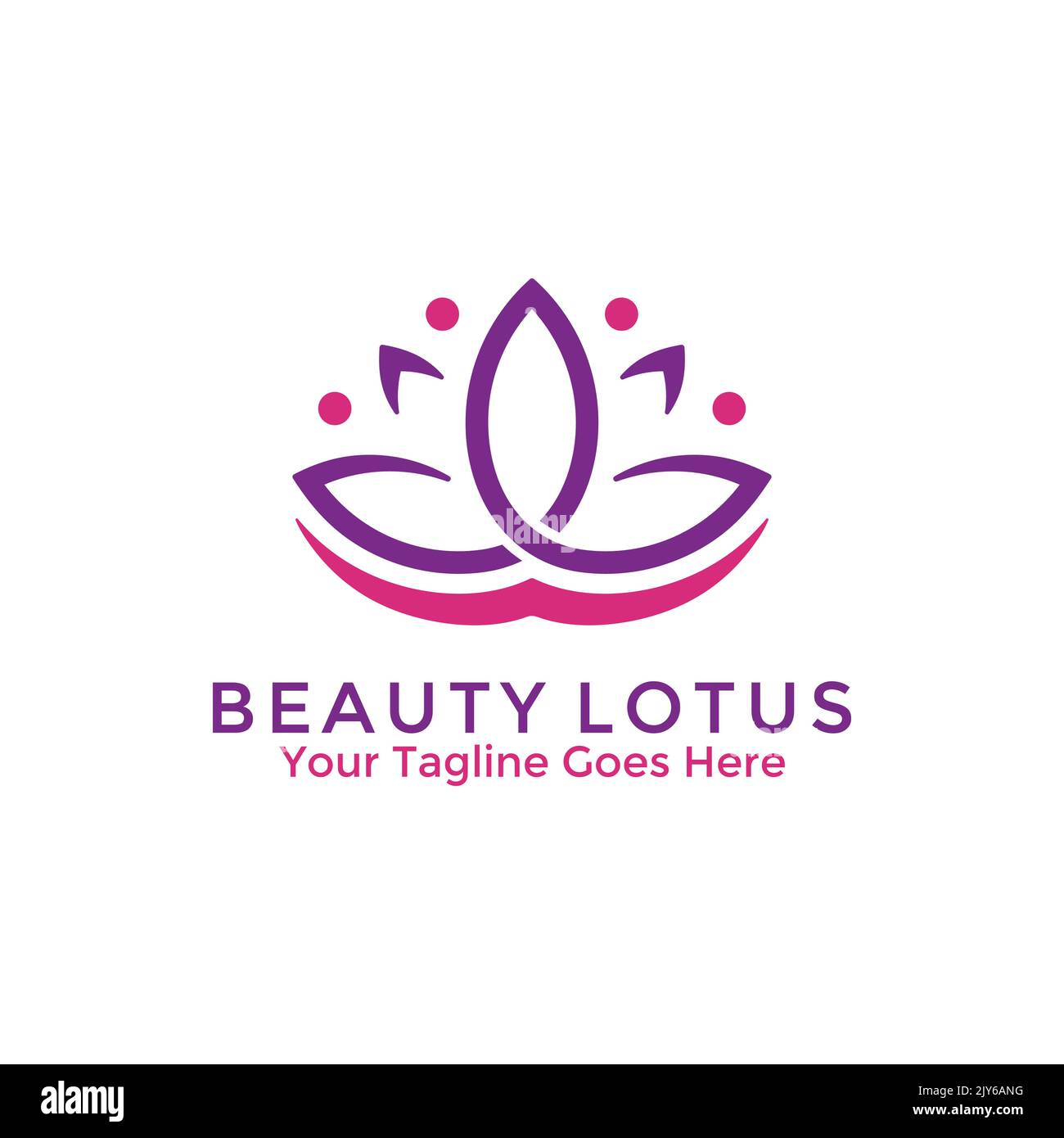 Beauty Lotus Flower Logo Design Template. Vector illustration Stock ...