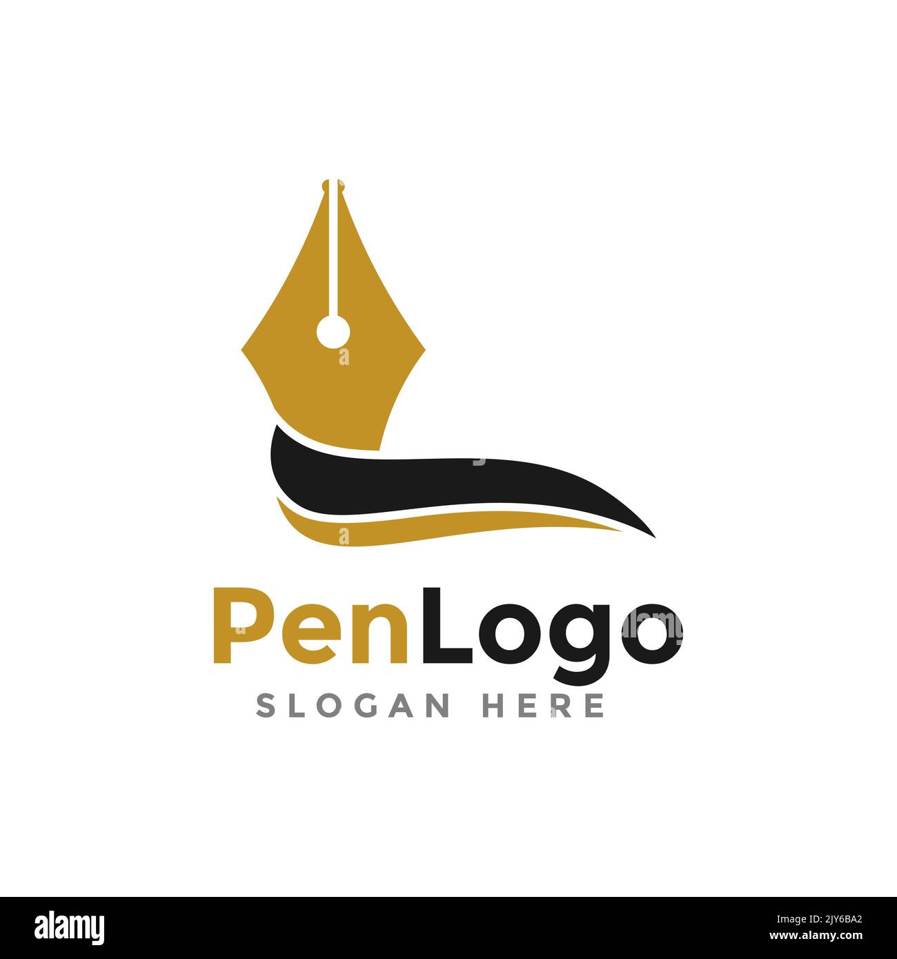 Pen logo vector, icon, symbol, education illustration design template ...