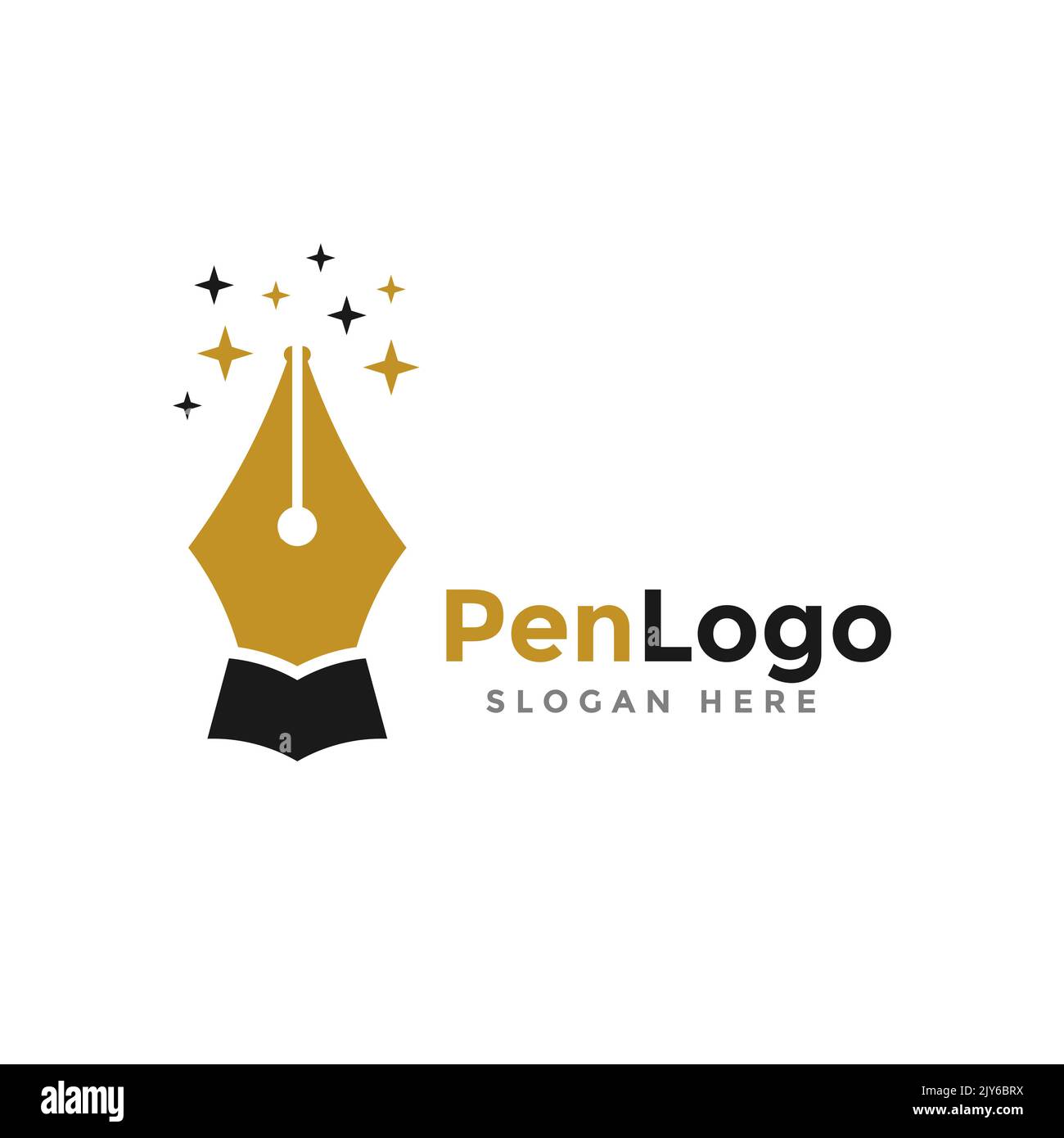 Pen logo vector, icon, symbol, education illustration design template ...