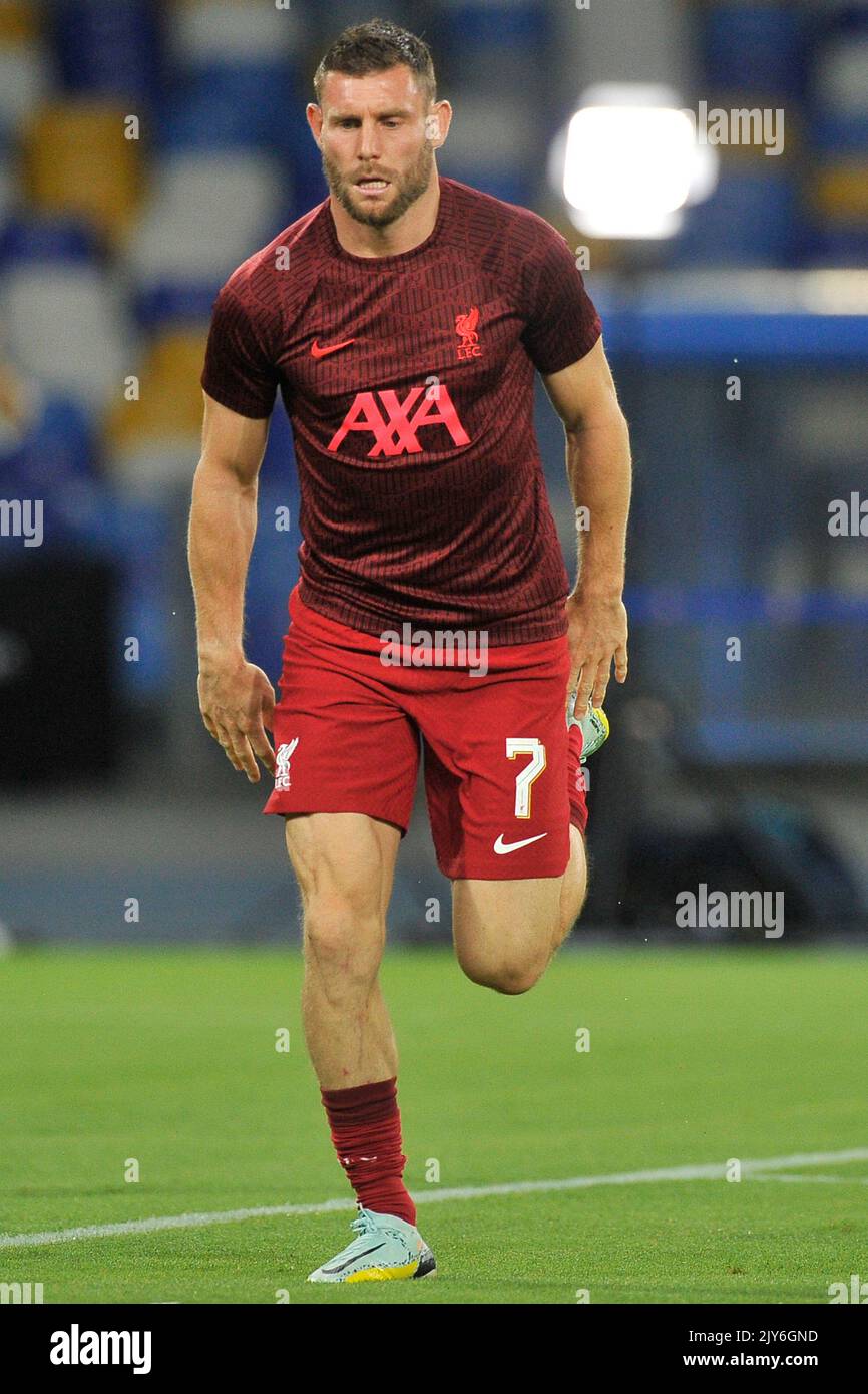 Napoli, Italy. 07th Sep, 2022. James Milner player of Liverpool, during the match of the uefa champions league between Napoli vs Liverpool final result, Napoli 4, Liverpool 1, match played at the Diego Armando Maradona stadium. Napoli, Italy, 08 Sep, 2022. (photo by Vincenzo Izzo/Sipa USA) Credit: Sipa USA/Alamy Live News Stock Photo