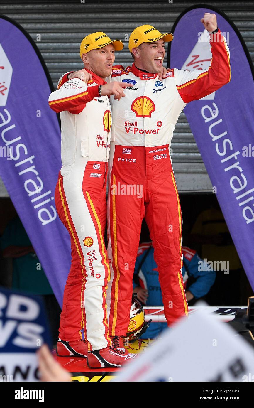 French driver Alexandre Premat speaks during a press conference of
