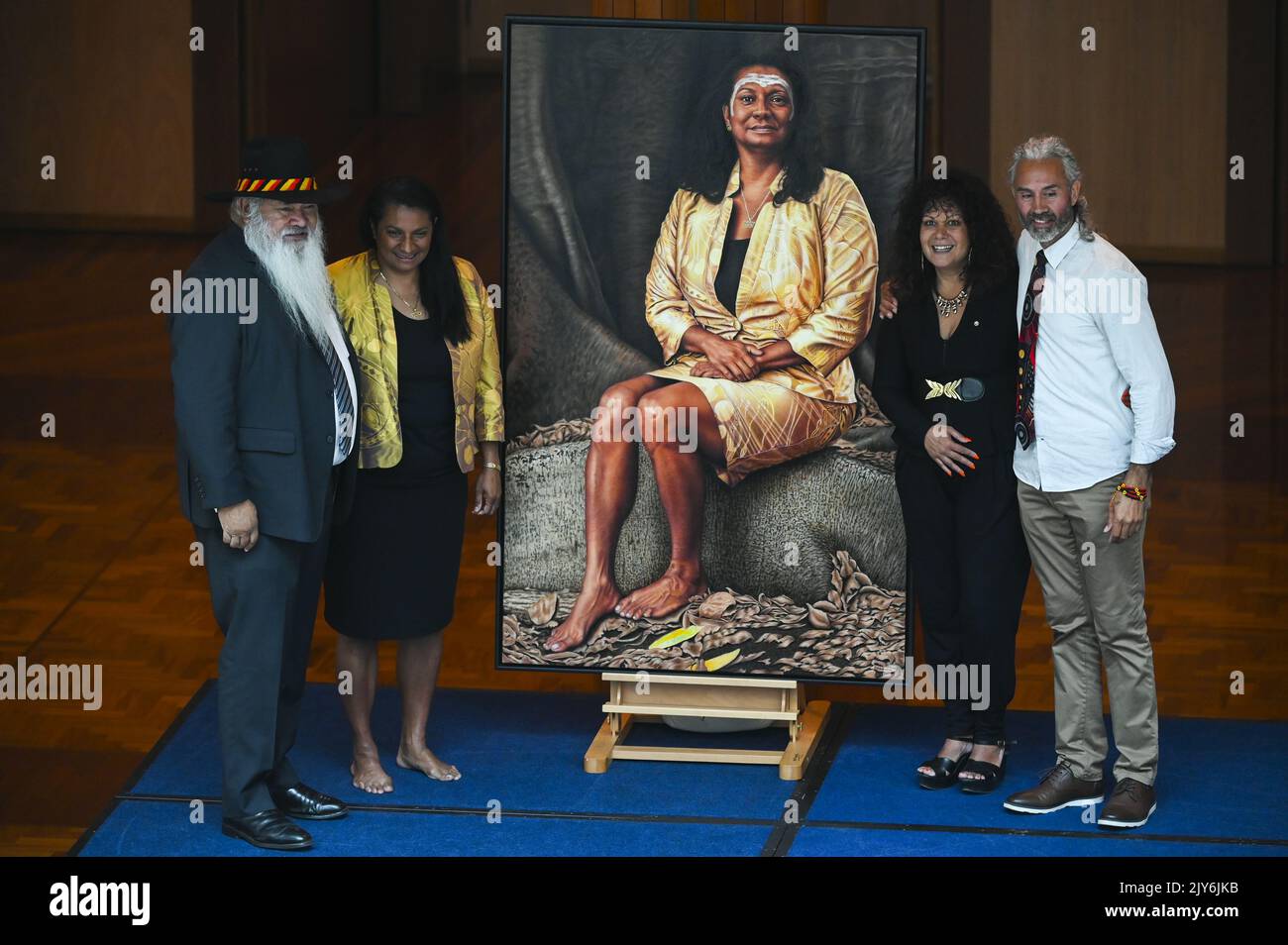 (L-R) Labor Senator Pat Dodson, Former Labor Senator Nova Peris, Labor ...