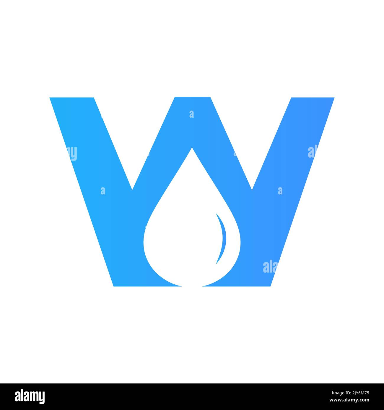 Letter W Water Logo Element Vector Template. Water Drop Logo Symbol
