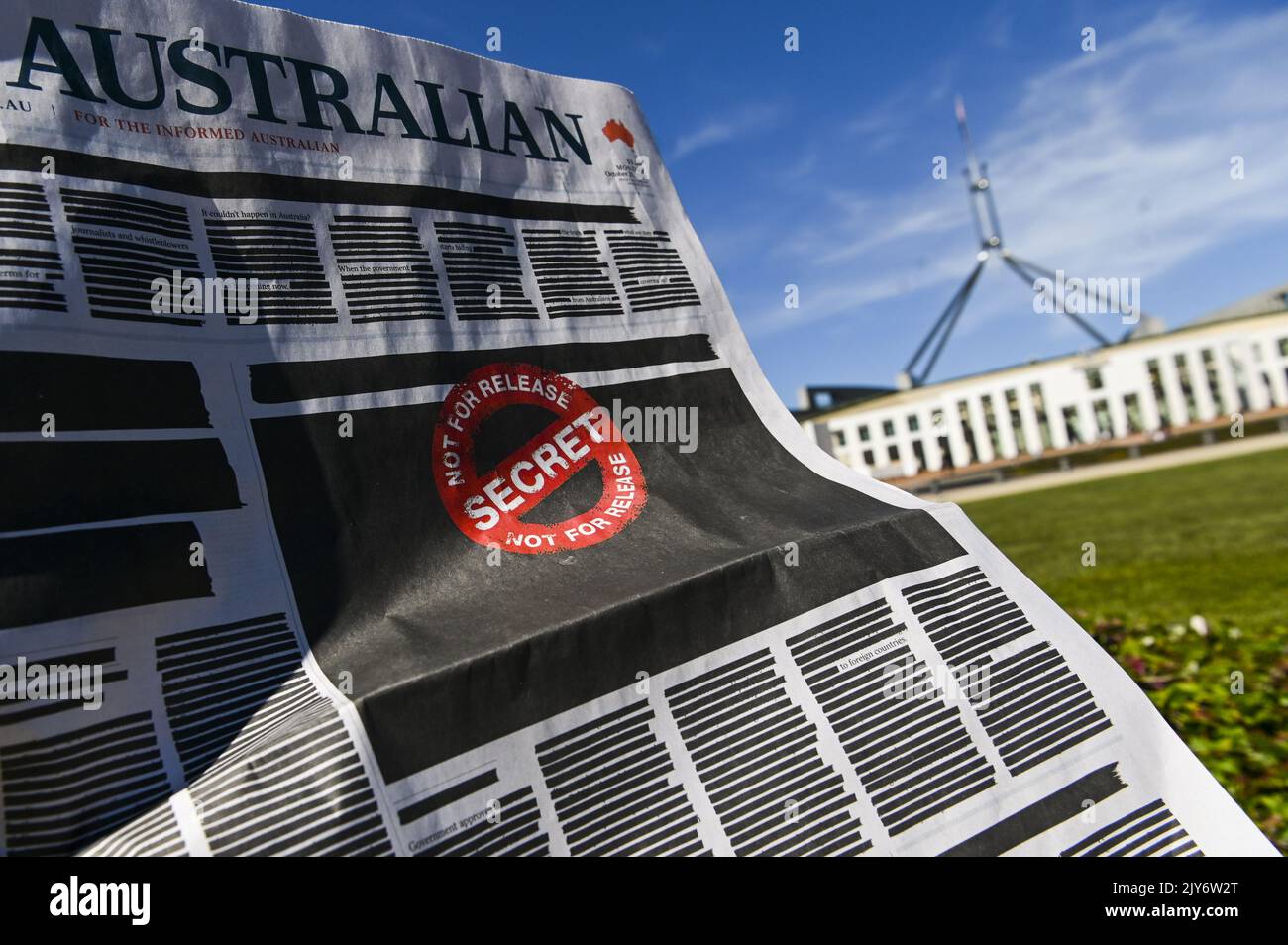 The front page of Australian newspaper 'The Australian' showing a 'Your ...