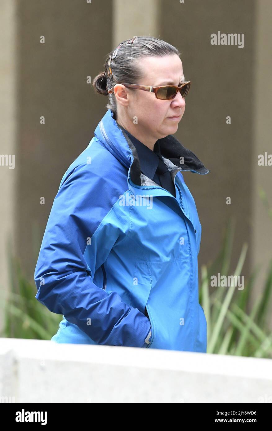 Acting Senior Sergeant Lisa Bullock arrives to the Coroners Court of