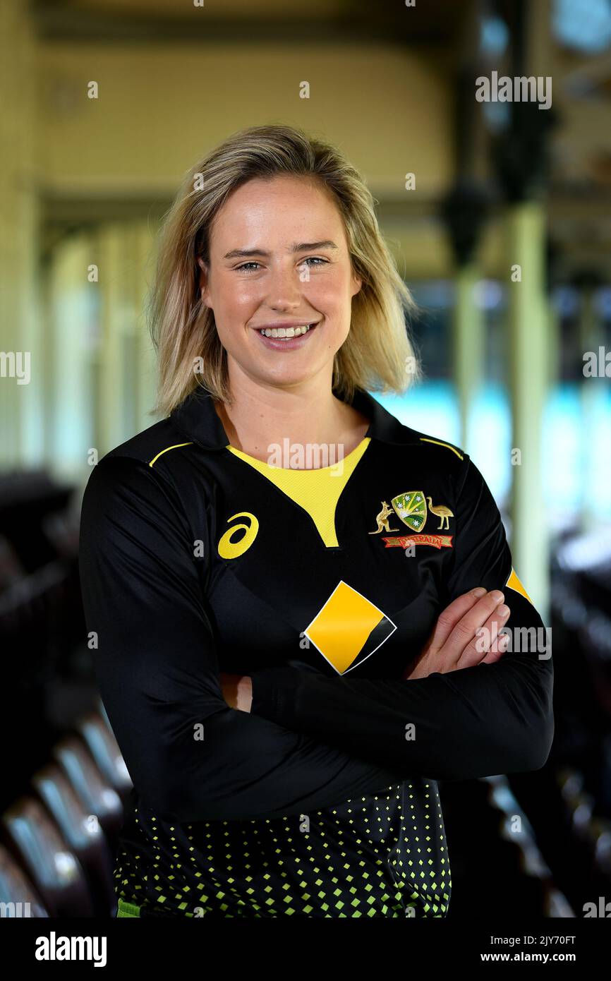 Australian cricketer Ellyse Perry poses for a photograph at the Foxtel Summer of Cricket Launch at the SCG in Sydney, Thursday, October 24, 2019
