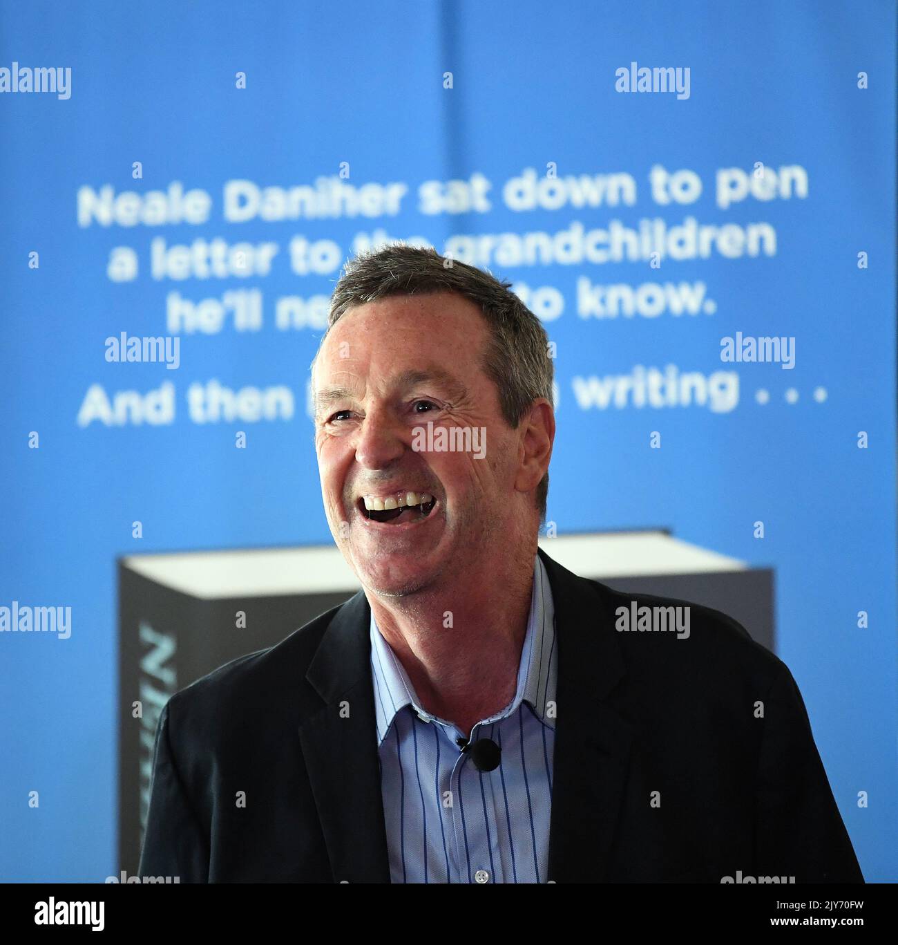 Former AFL player Neale Daniher is seen at the launch of his book When All is Said & Done at the Former AFL player Neale Daniher is seen at the launch of his book When All is Said & Done at the