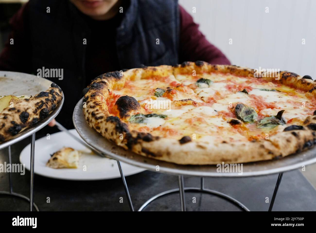 A woodfired margherita at Bella Brutta, a modern pizzeria in