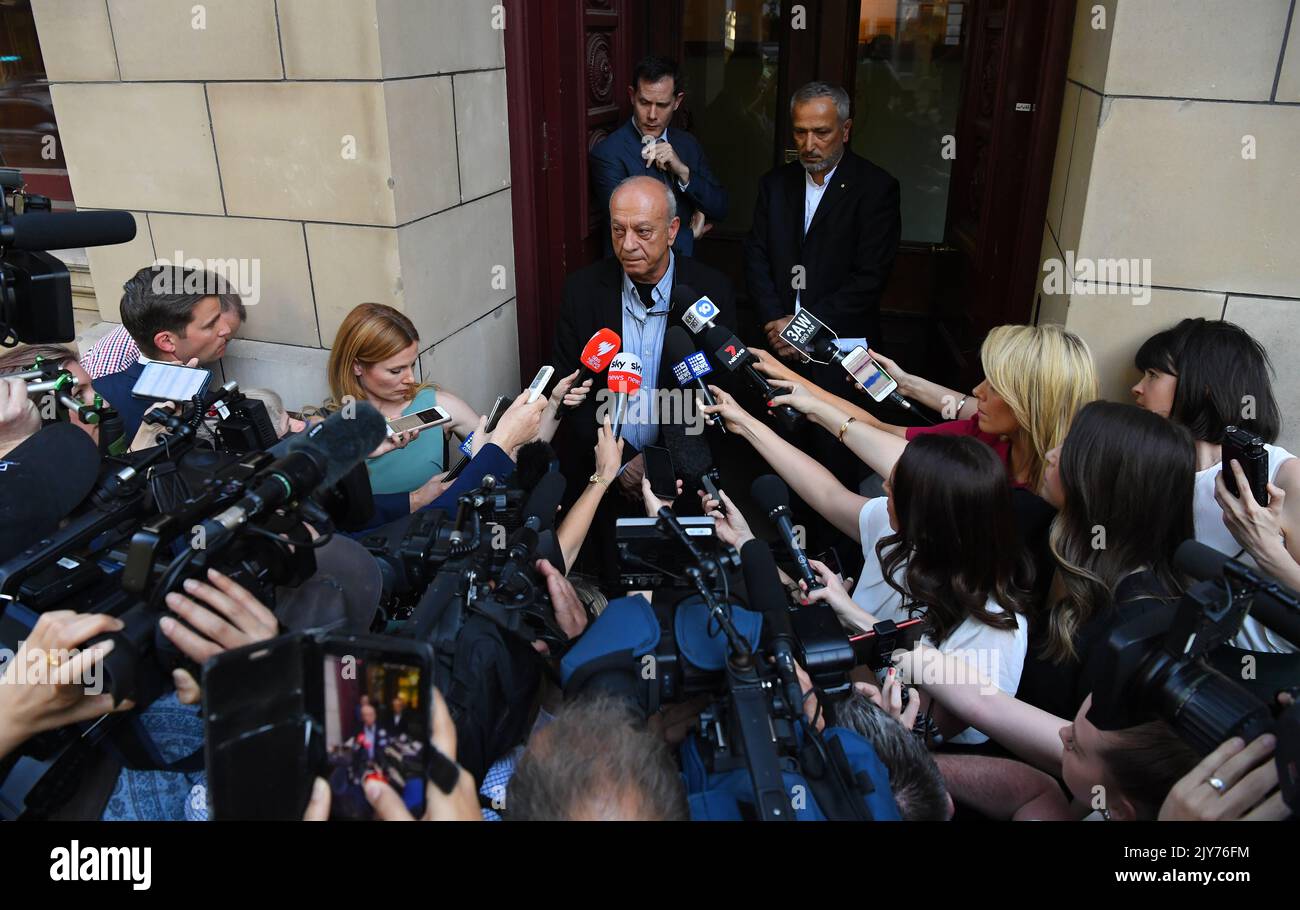 Saeed Maasarwe (centre), the father of murdered exchange student, Aiia ...