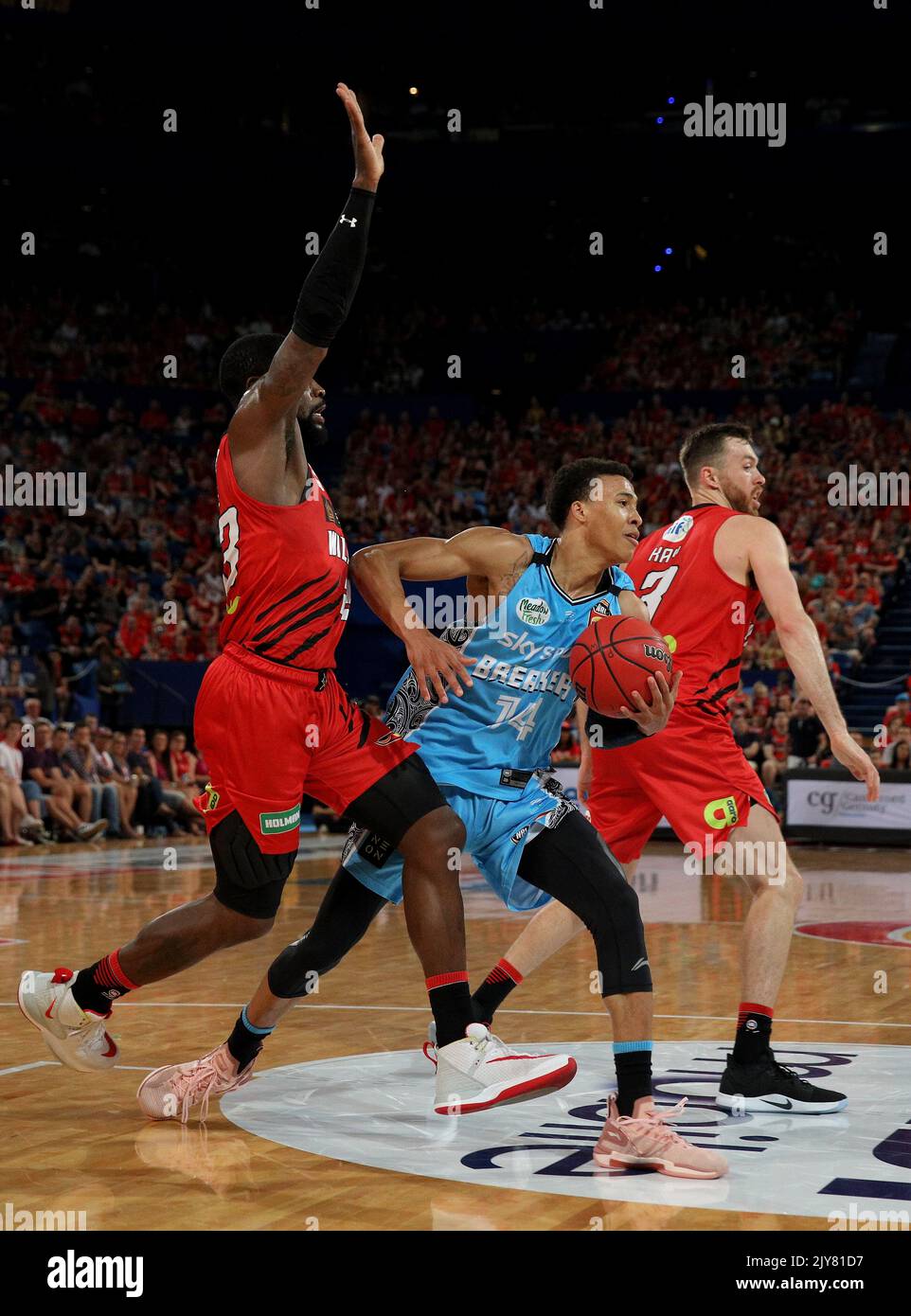 Rj Hampton Of The Breakers In Action During The Round 7 Nbl Match Between The Perth Wildcats And