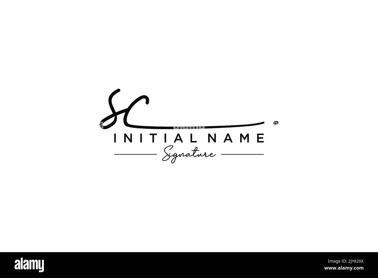 SC signature logo template vector. Hand drawn Calligraphy lettering ...