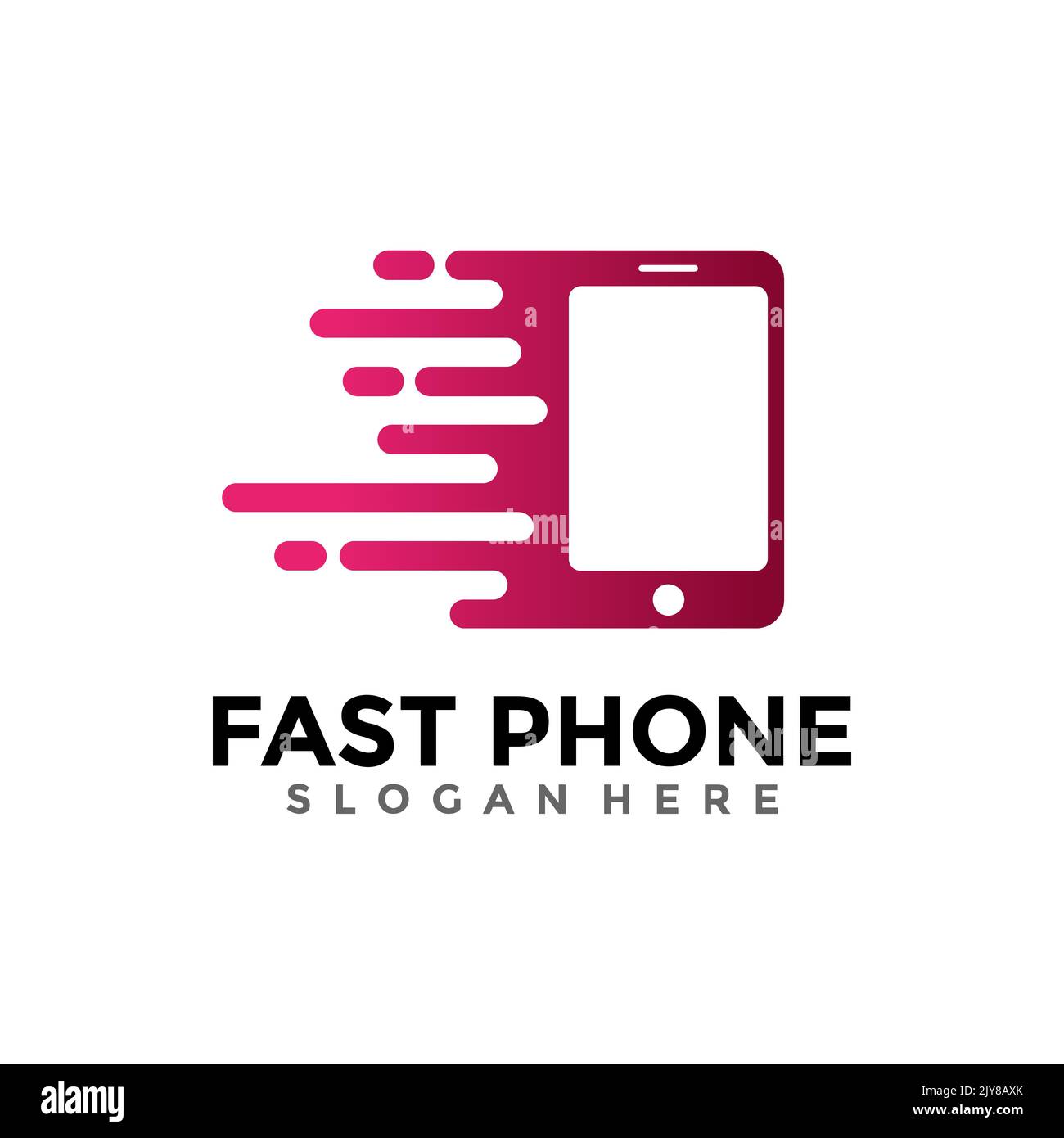 Mobile Phone Logo Vector. Fast Phone Logo Design Template Stock Vector ...