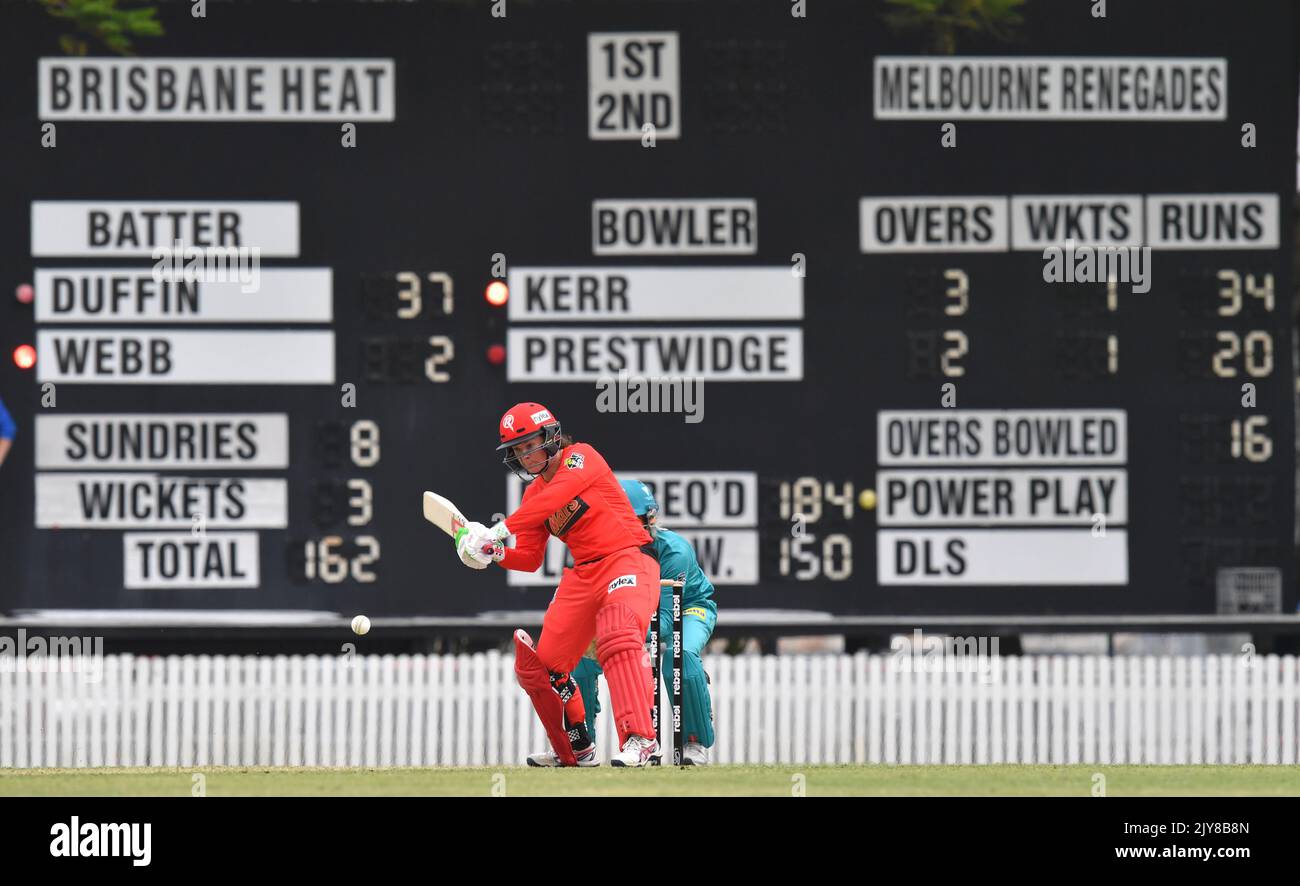 Courtney Webb of the Renegades in action during the Women's Big Bash