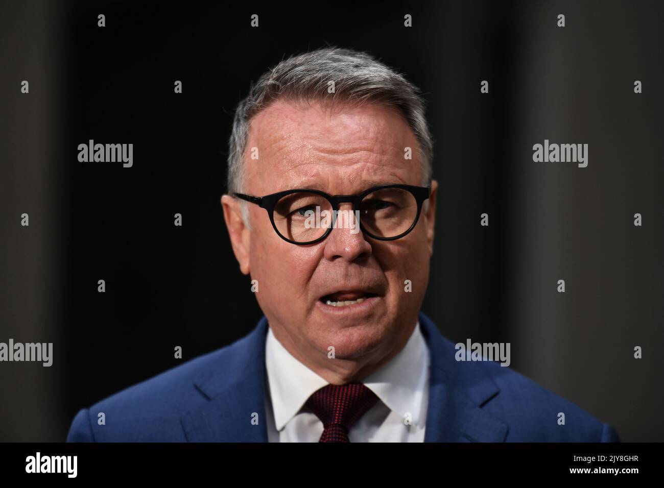 Shadow Minister for Agriculture Joel Fitzgibbon at a press conference