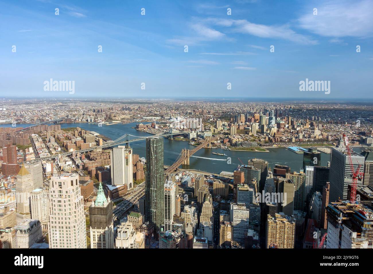 Manhattan skyline day aerial hi-res stock photography and images - Alamy