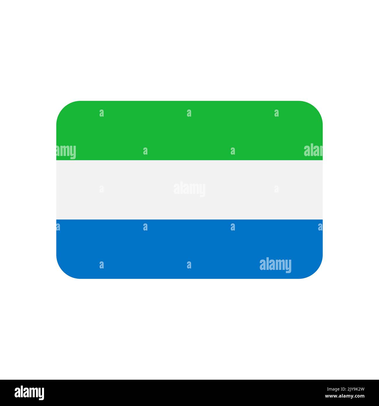 Sierra Leone vector flag on white background Stock Vector