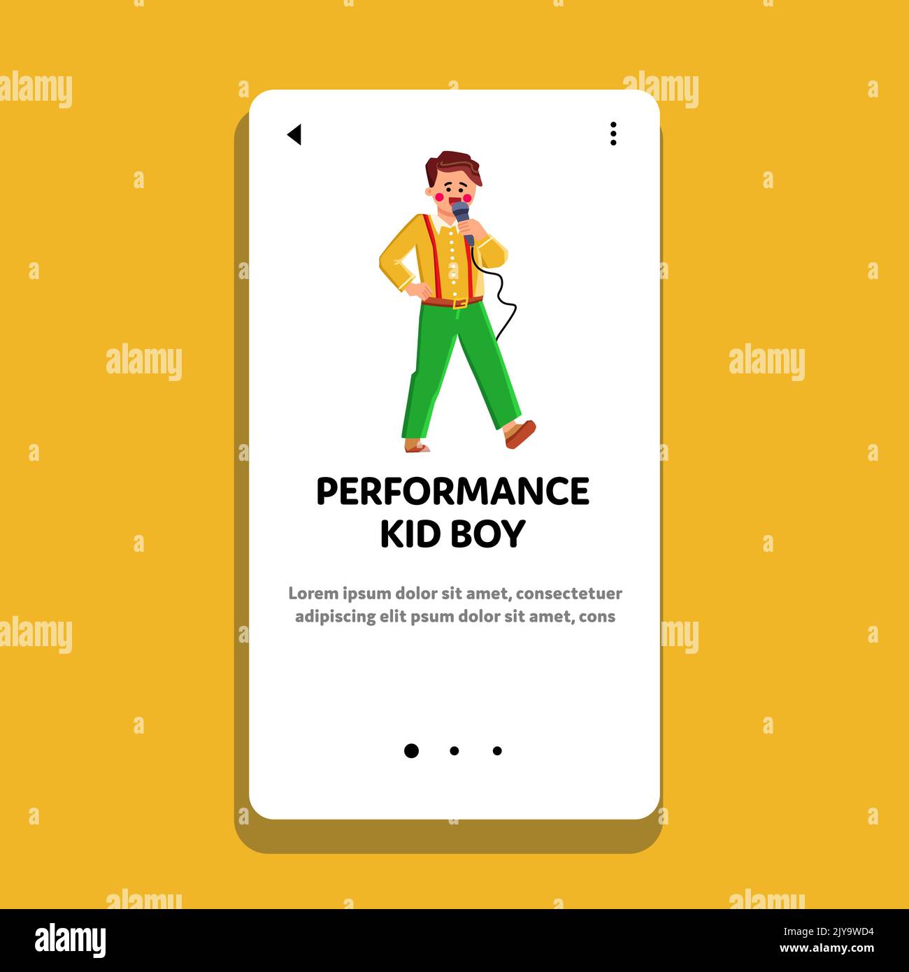 performance kid boy vector Stock Vector Image & Art - Alamy